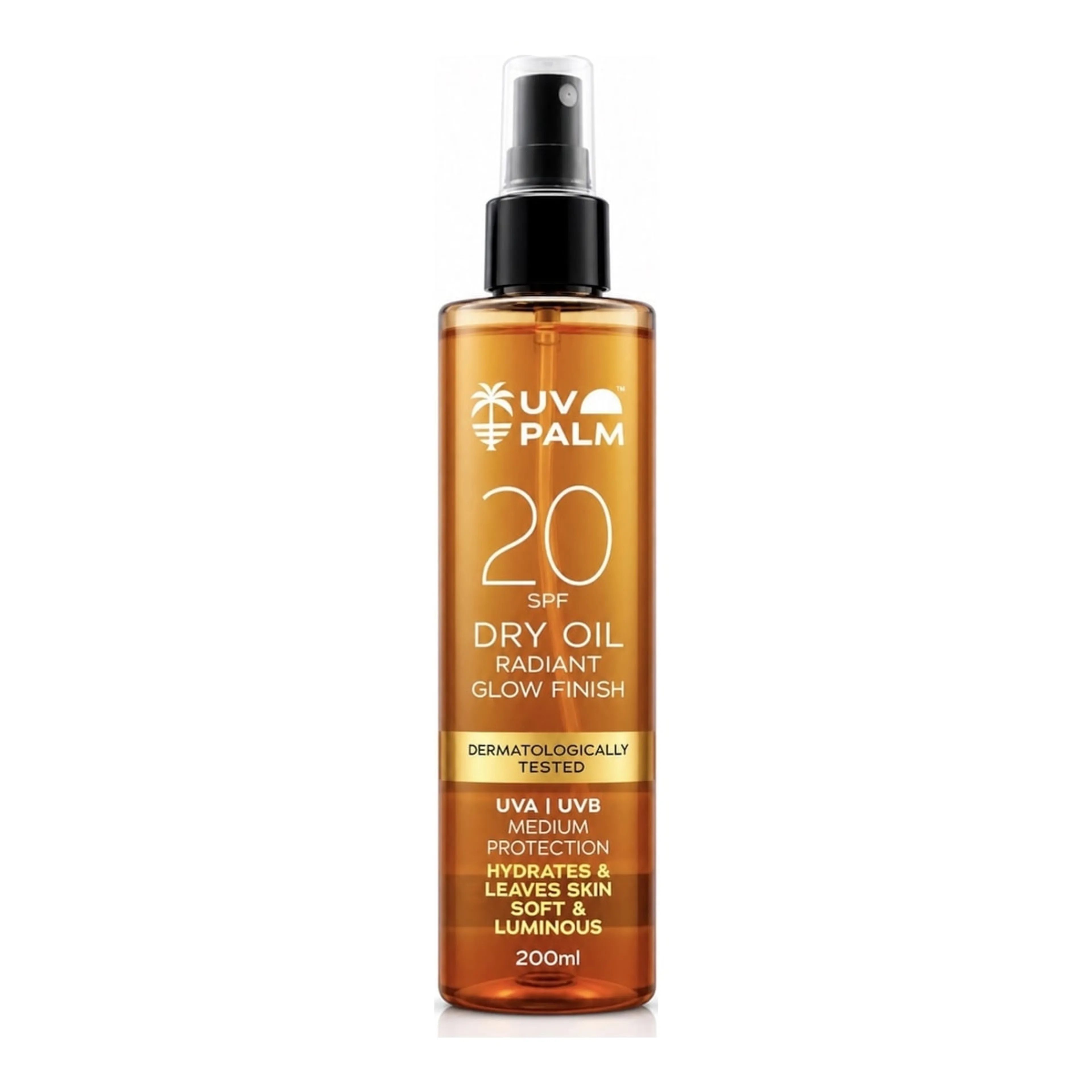UV Palm Radiant Glow Finish Αντηλιακό Λάδι Σώματος SPF20