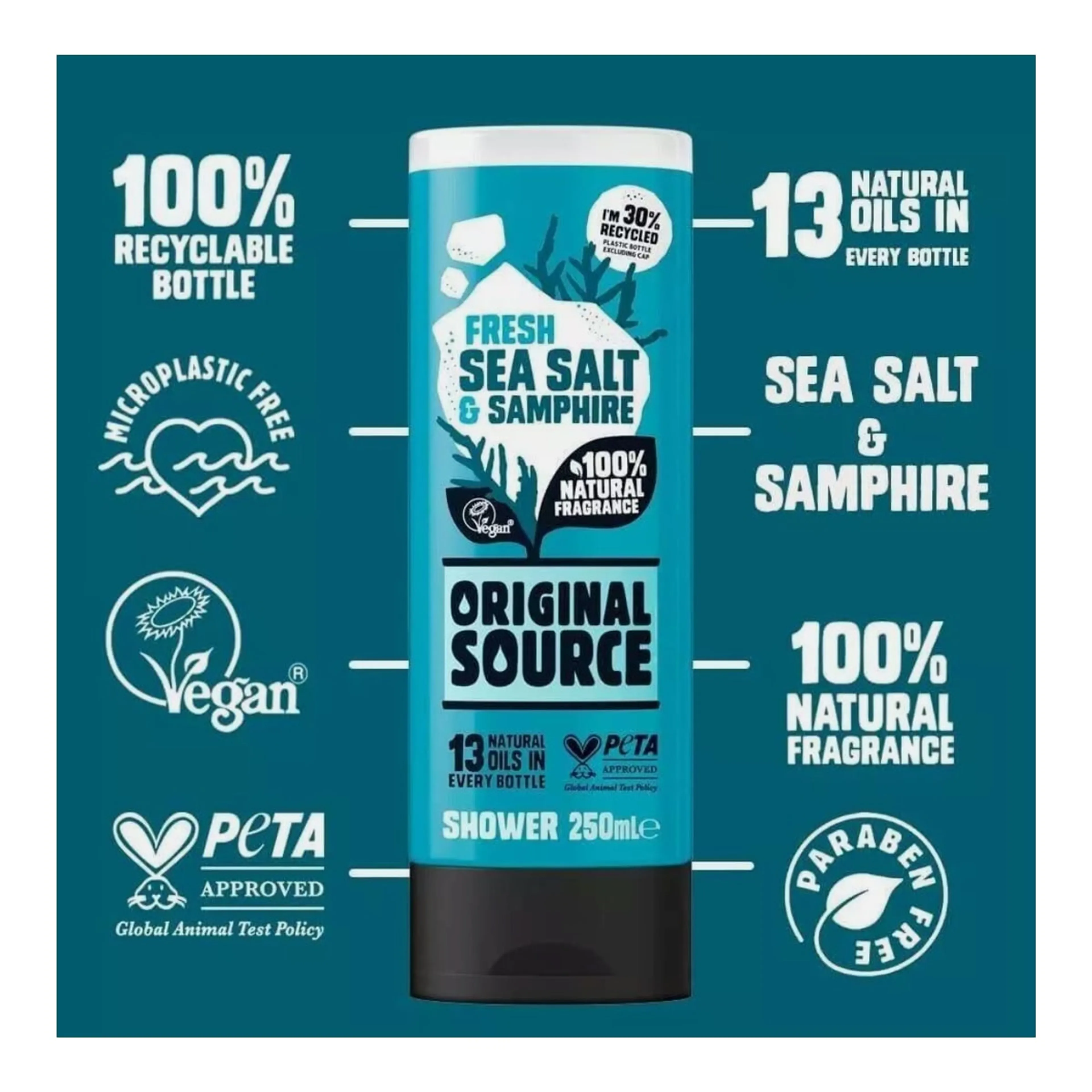 Αφρόλουτρο Original Source Body Shower Gel Fresh Sea Salt & Samphire Natural Scent