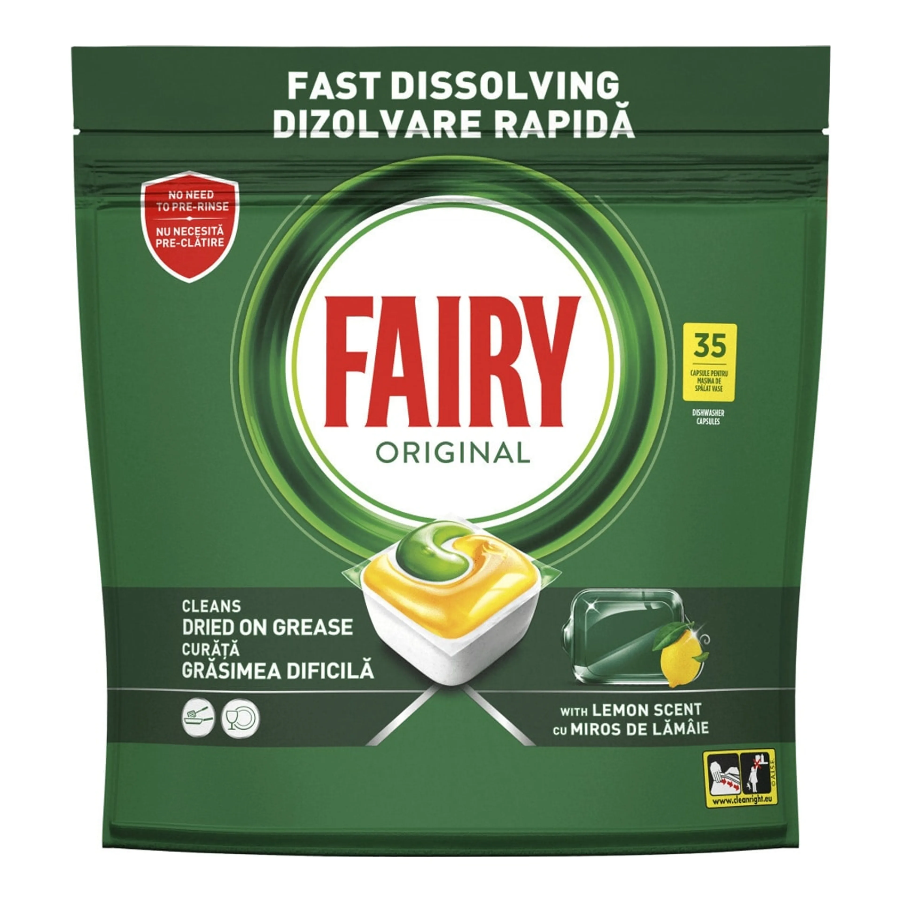 Απορρυπαντικό Πλυντηρίου Πιάτων Fairy Original 35 Κάψουλες