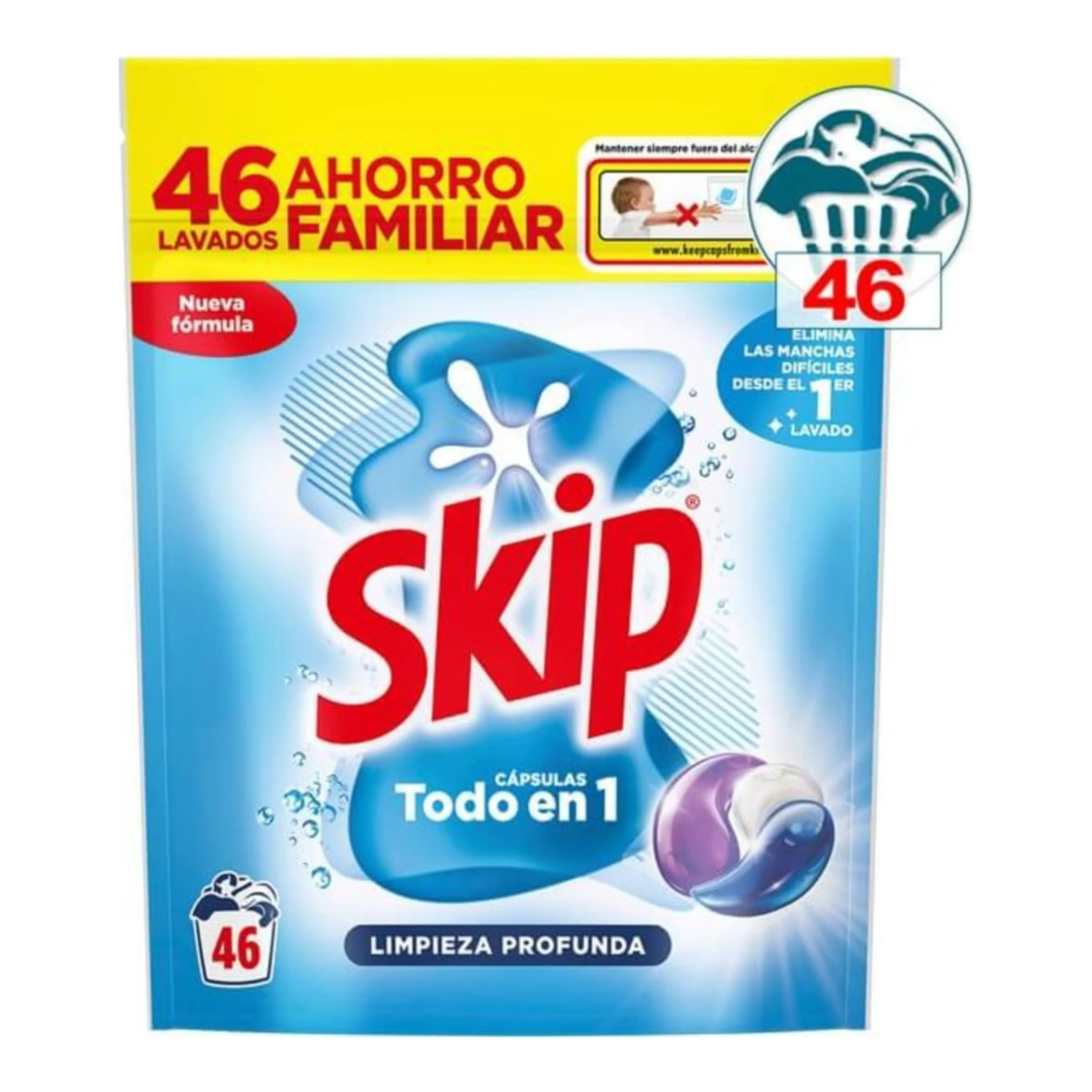 Απορρυπαντικό Ρούχων Skip Clean (46 Κάψουλες)