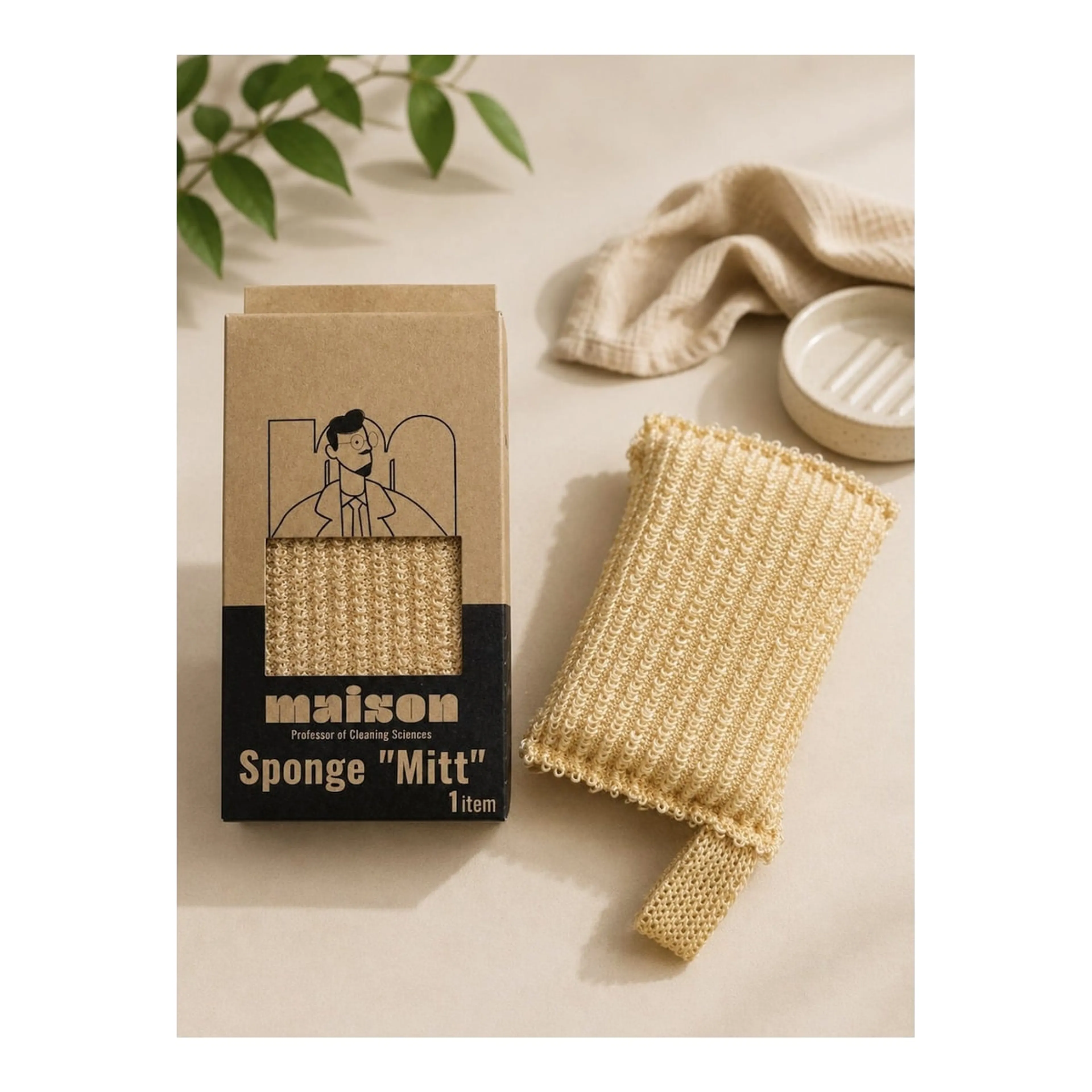 Maison Bath Sponge Spa Gentleness Soft Beige Σφουγγάρι Απολέπισης