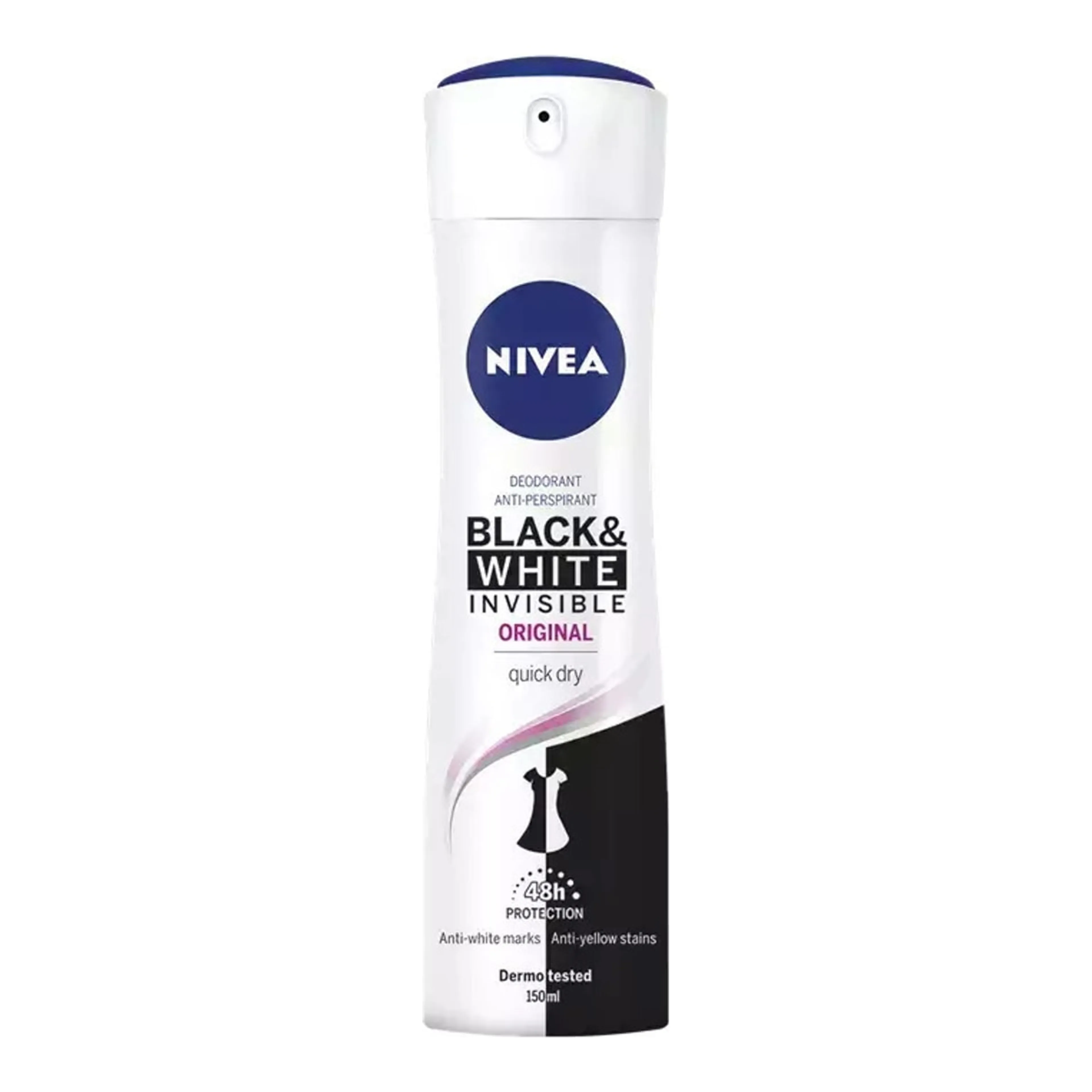 Αποσμητικό Nivea Black & White Invisible Original Quick Dry Anti-perspirant 48h σε Spray