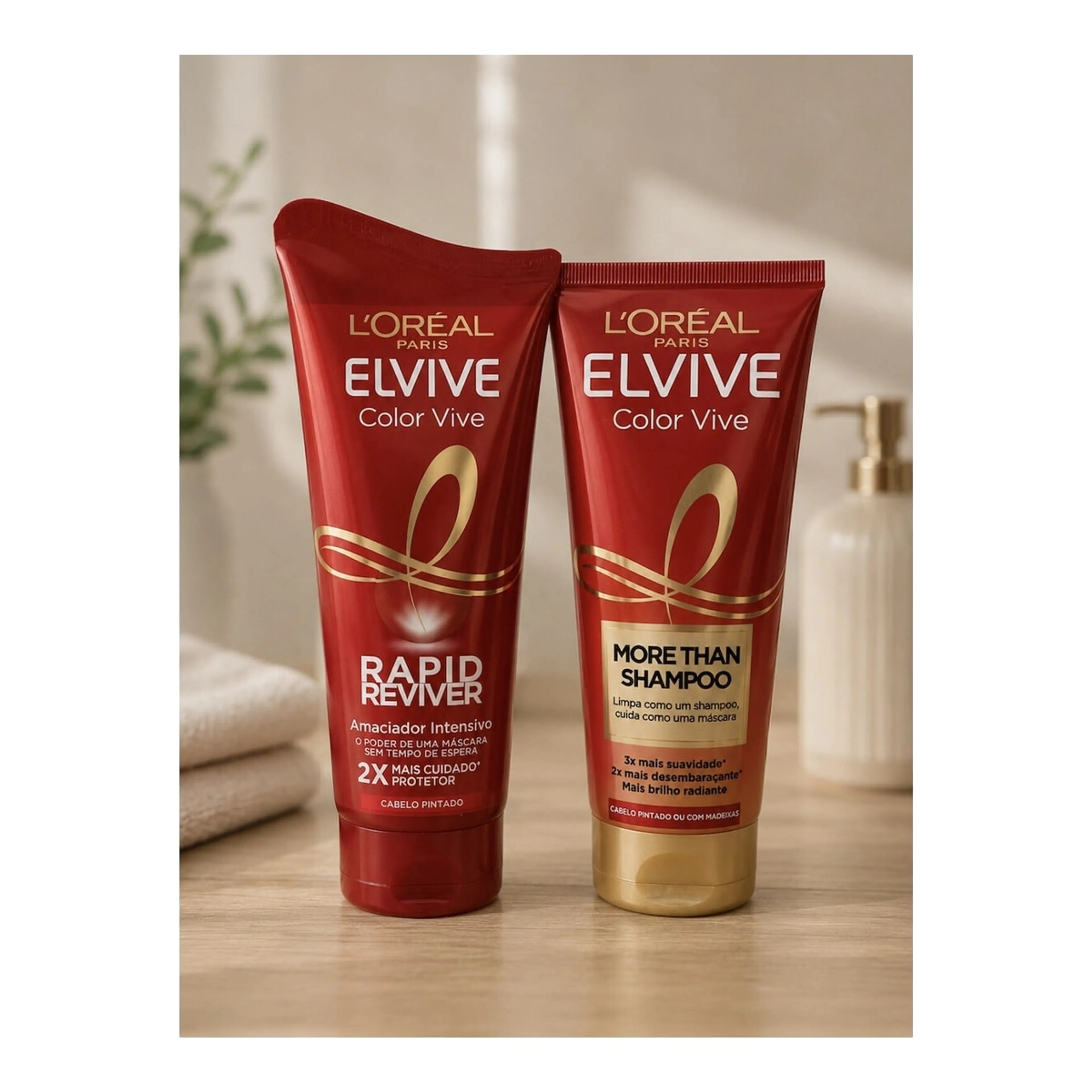 Σετ Περιποίησης Μαλλιών L'Oreal Paris Elvive Color Vive Διατήρησης Χρώματος για Βαμμένα με Σαμπουάν & Conditioner
