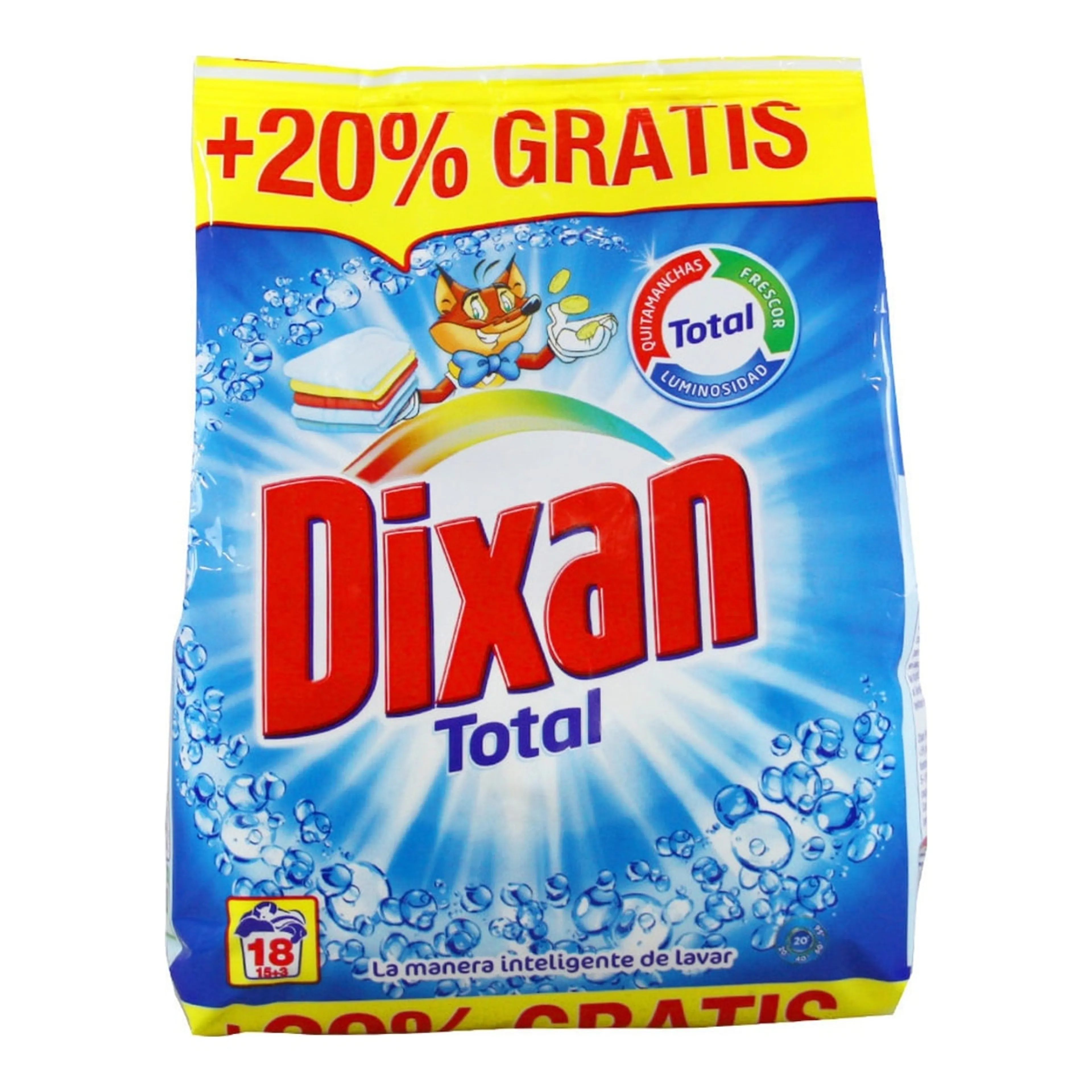 Απορρυπαντικό Ρούχων Dixan Total σε Σκόνη (18 Μεζούρες)