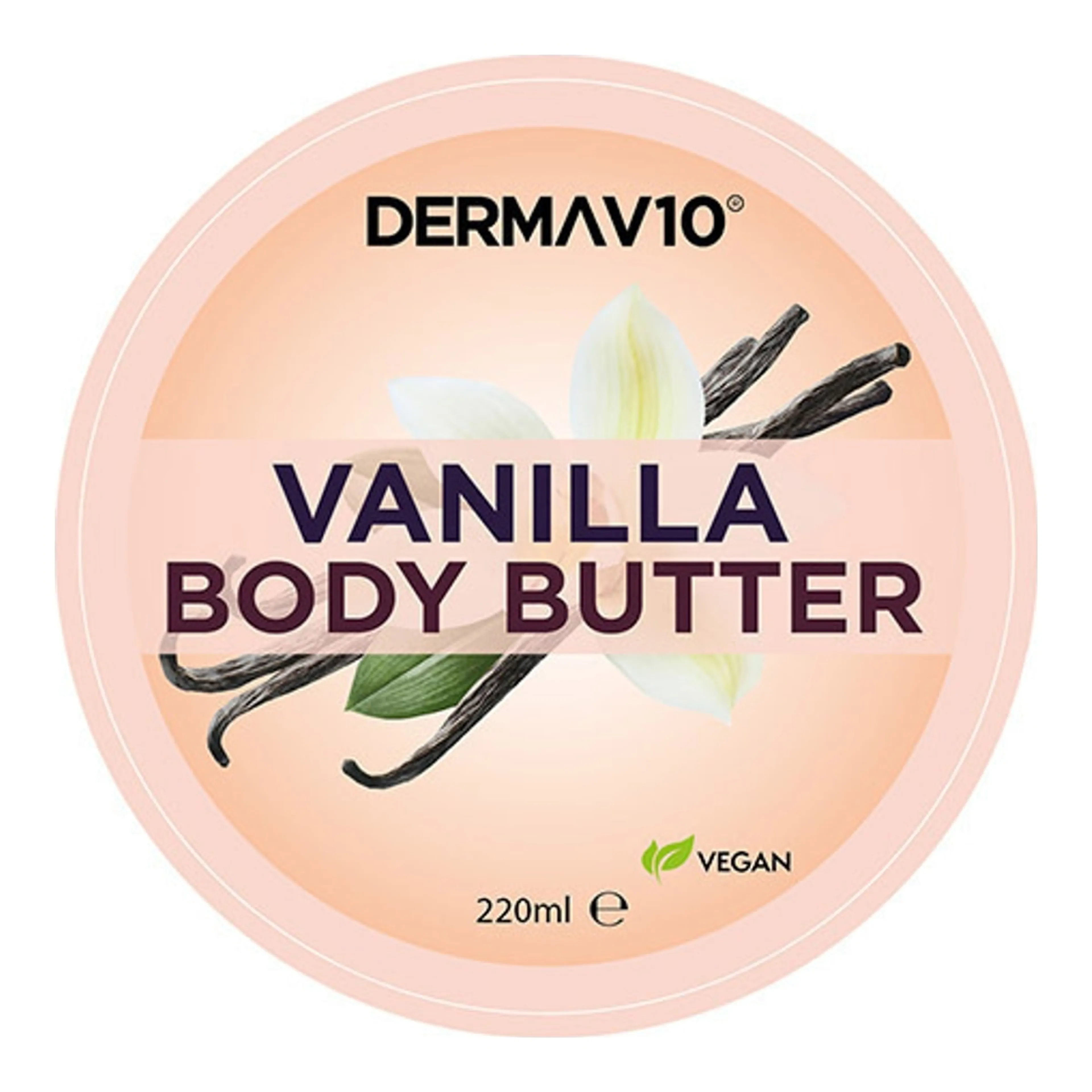 Κρέμα Σώματος Derma V10 Vanilla Ενυδατικό Butter με Άρωμα Βανίλια για Κανονικές έως Ξηρές Επιδερμίδες