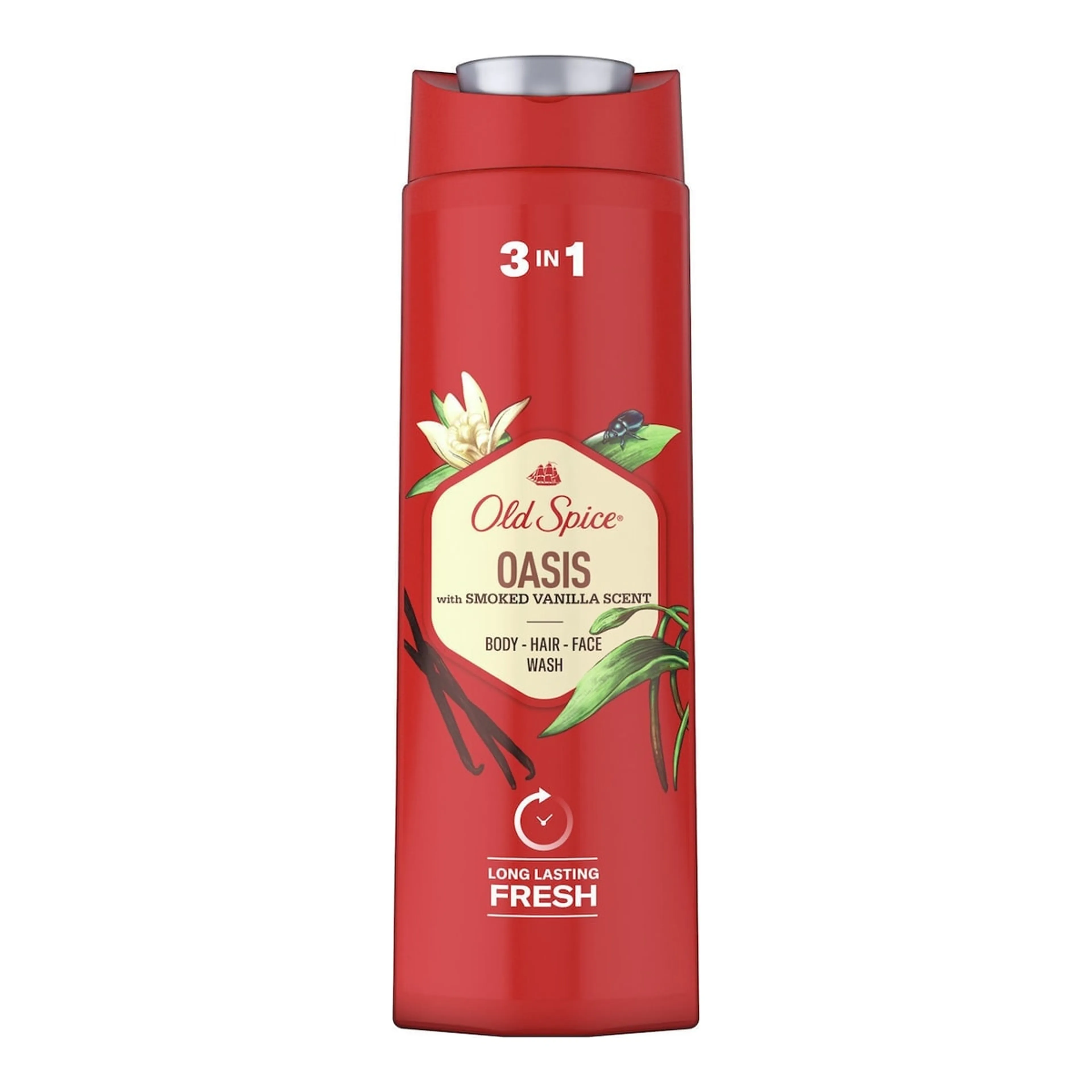 Αφρόλουτρο Old Spice Oasis σε Gel για Άνδρες με Βρώμη & Άρωμα Βανίλια