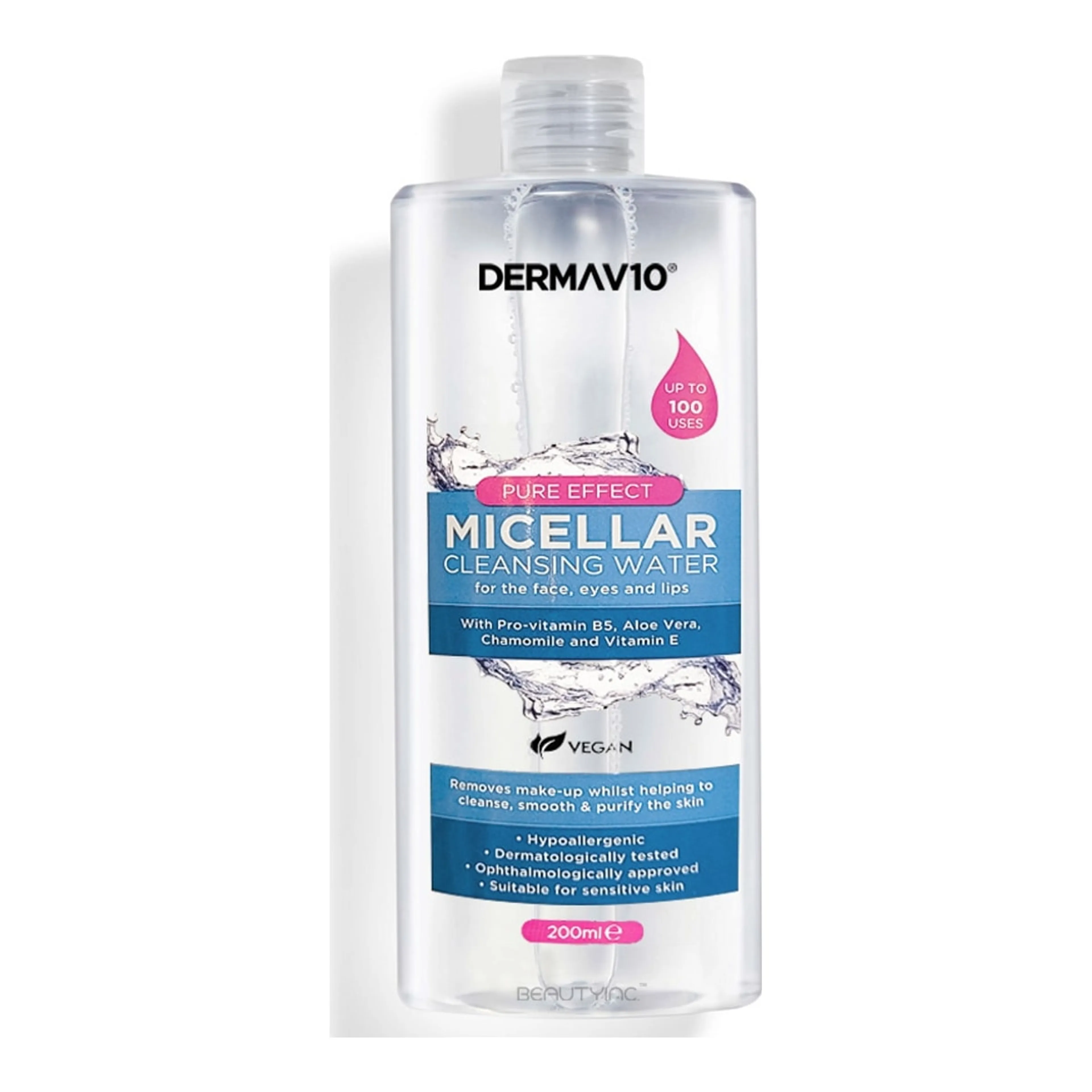 Καθαριστικό Προσώπου Derma V10 Micellar Water Αφαίρεσης Μακιγιάζ & Ματιών
