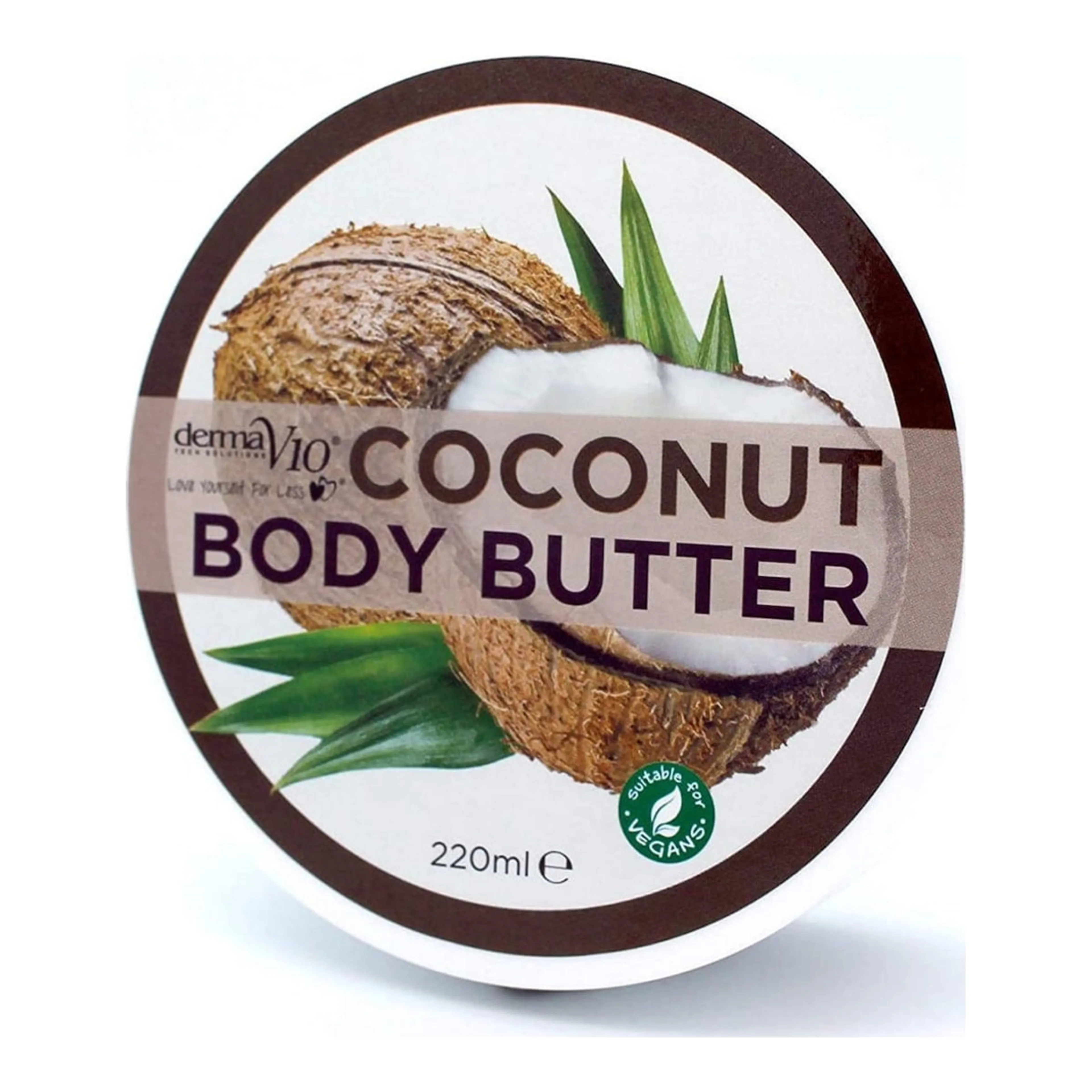 Κρέμα Σώματος Derma V10 Coconut Ενυδατικό Butter με Άρωμα Καρύδα