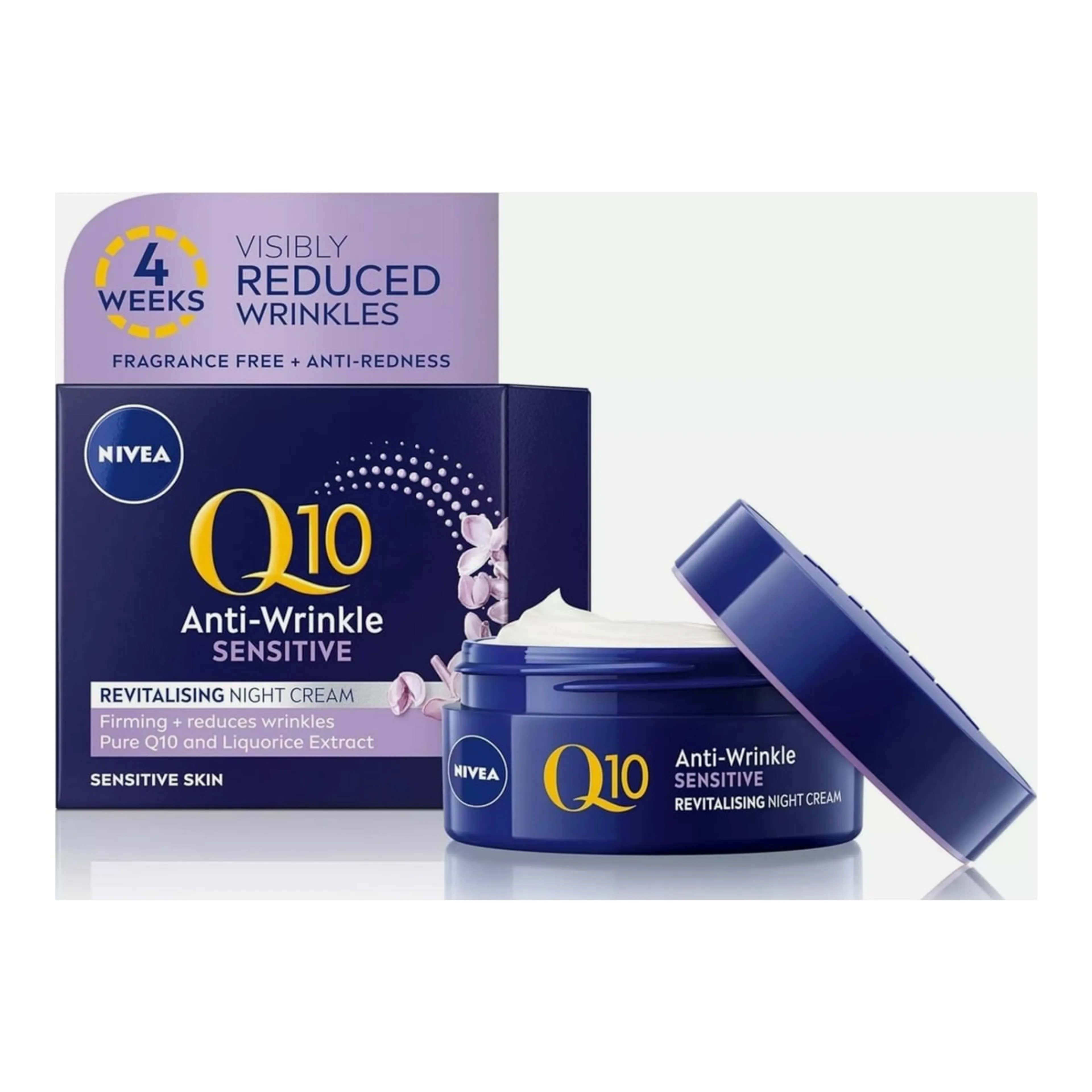 Κρέμα Προσώπου Nivea Q10 Anti-Wrinkle Sensitive Αντιγηραντική & Συσφικτική με Coenzyme Q10
