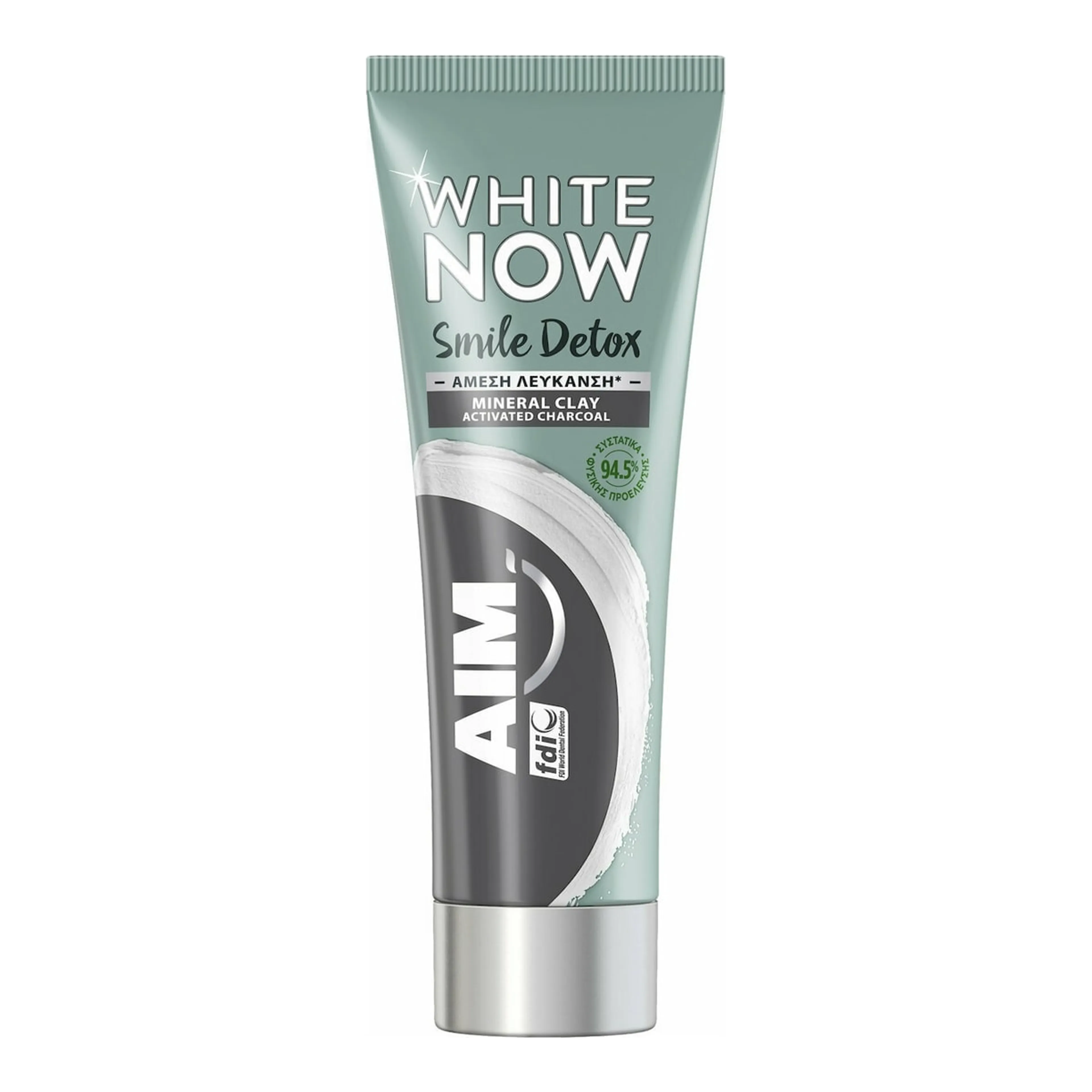 Οδοντόκρεμα AIM White Now Smile Detox με Ενεργό Άνθρακα για Λεύκανση