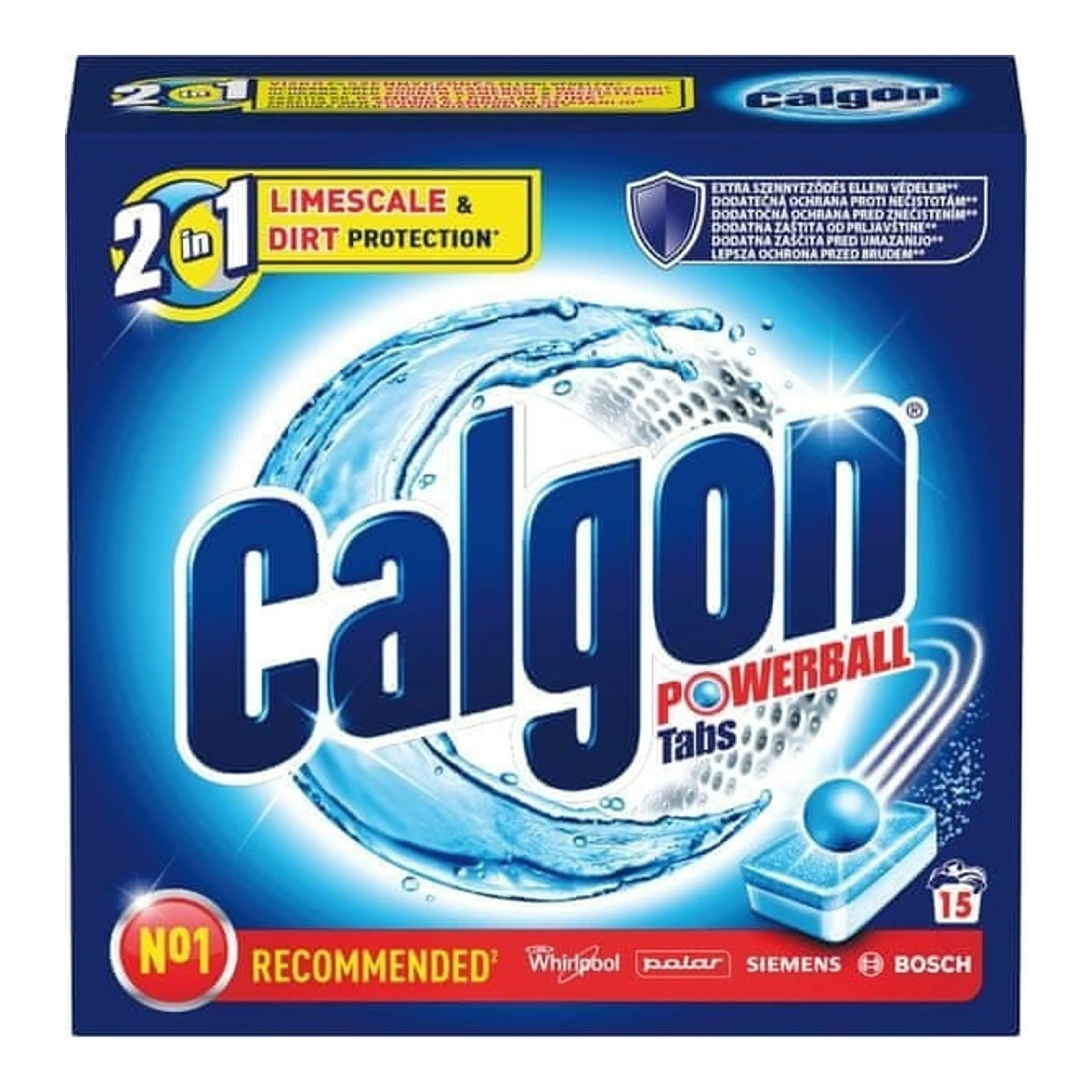 Ενισχυτικό Πλύσης Calgon Powerball Αποσκληρυντικό σε Ταμπλέτες 15 κάψουλες
