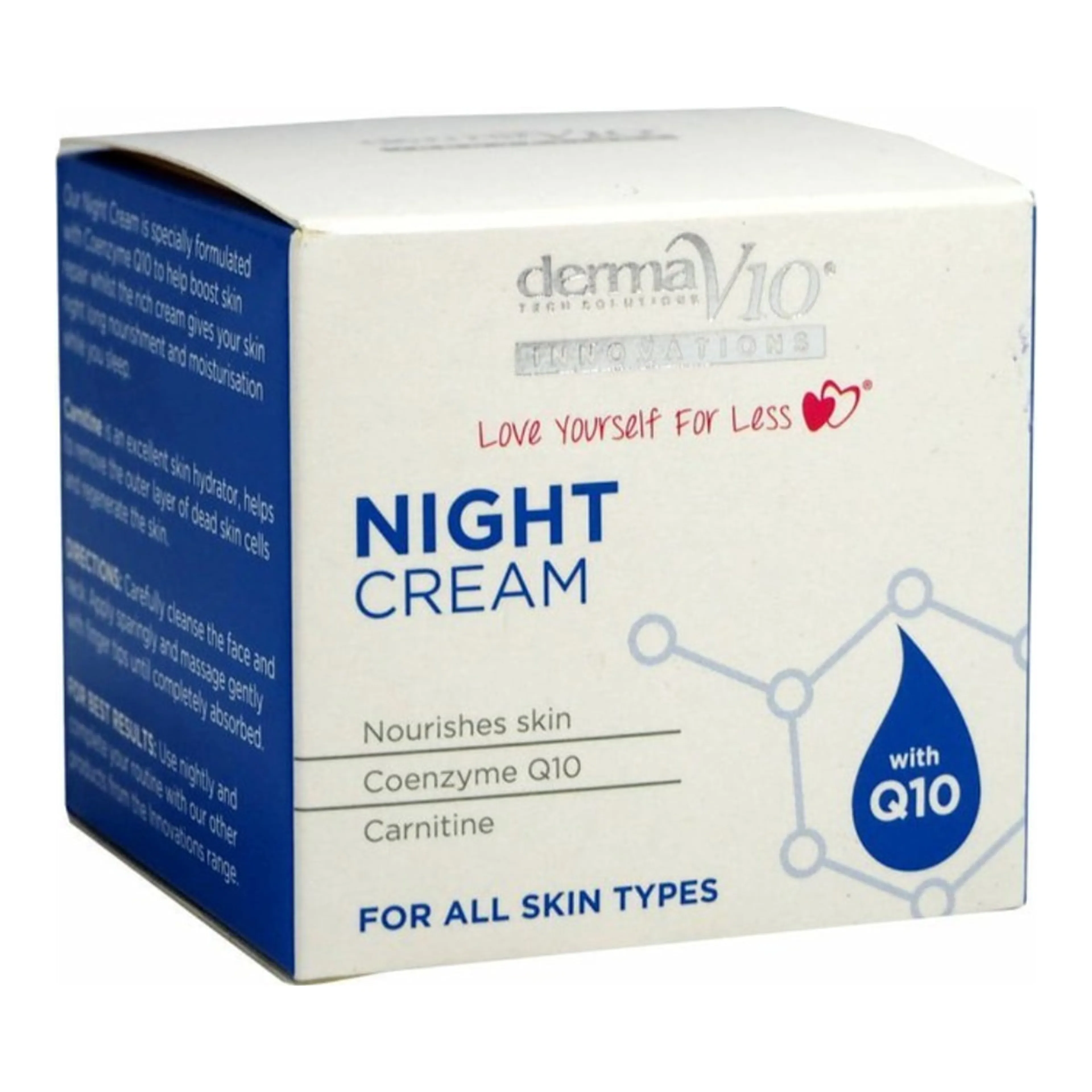 Κρέμα Προσώπου Derma V10 Ενυδατική Νυκτός με Coenzyme Q10