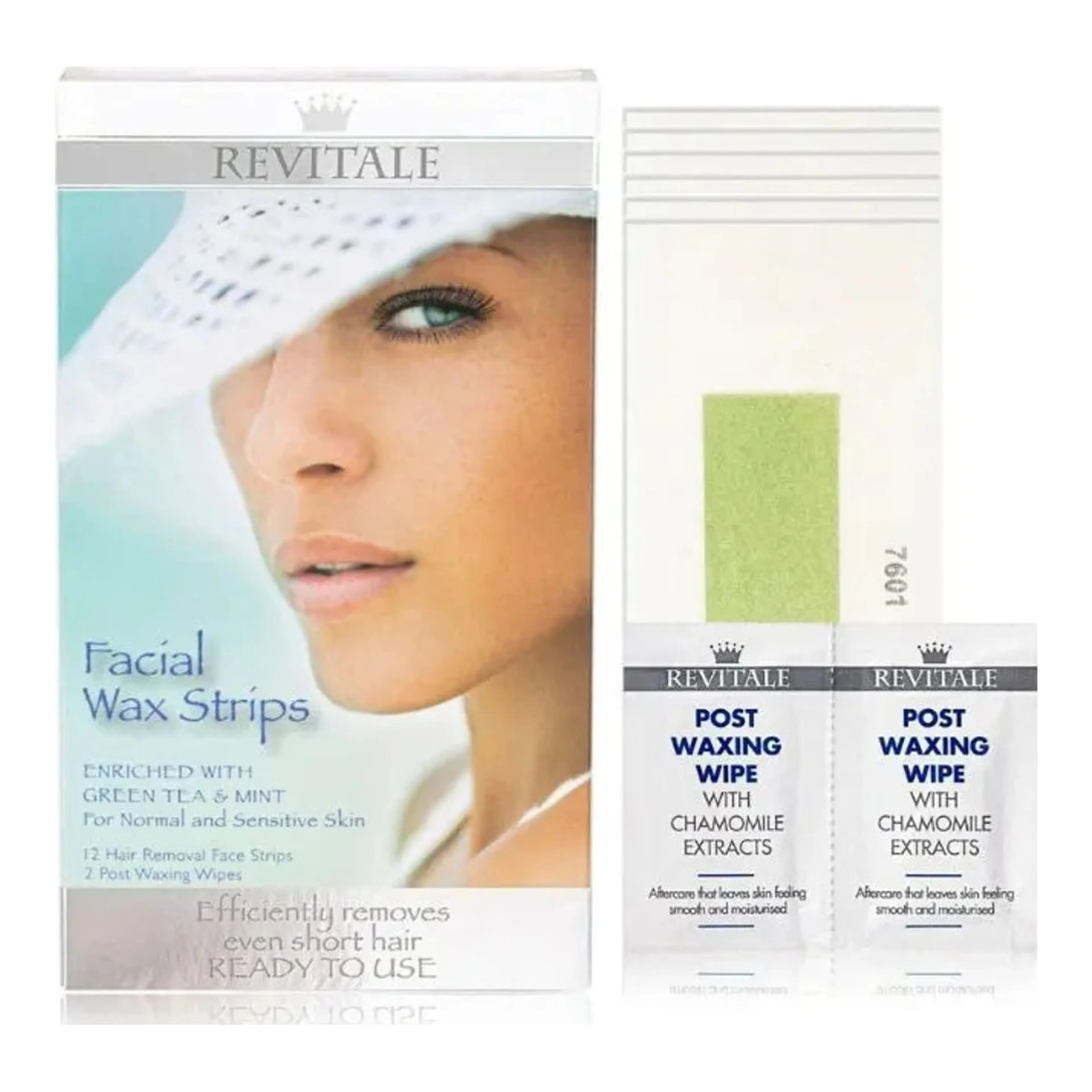 Revitale Facial Wax Strips Ταινίες Αποτρίχωσης Προσώπου Για Κανονικές & Ευαίσθητες Επιδερμίδες