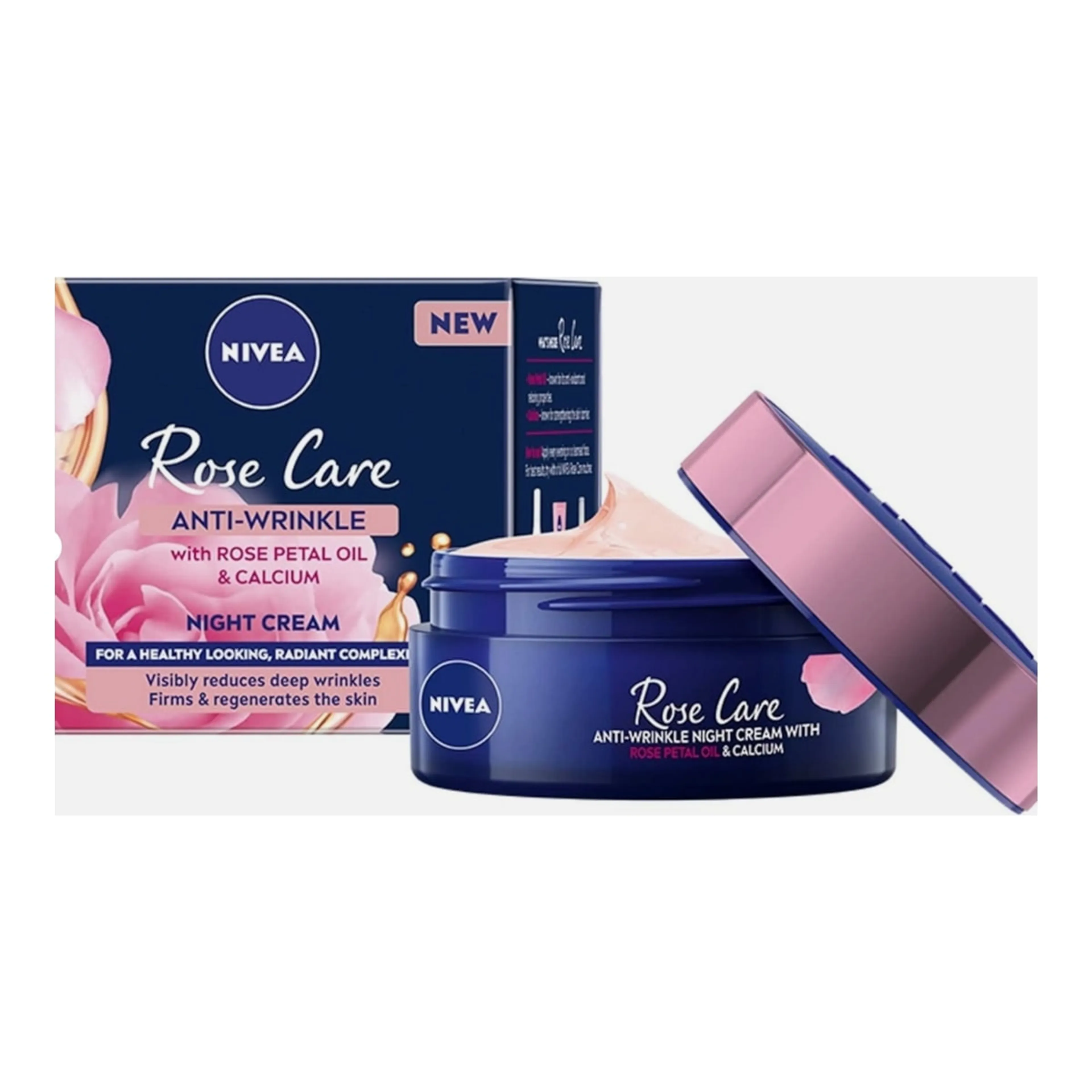Κρέμα Προσώπου Nivea Rose Care Νυκτός για Ενυδάτωση, Σύσφιξη & Ανάπλαση με Κολλαγόνο