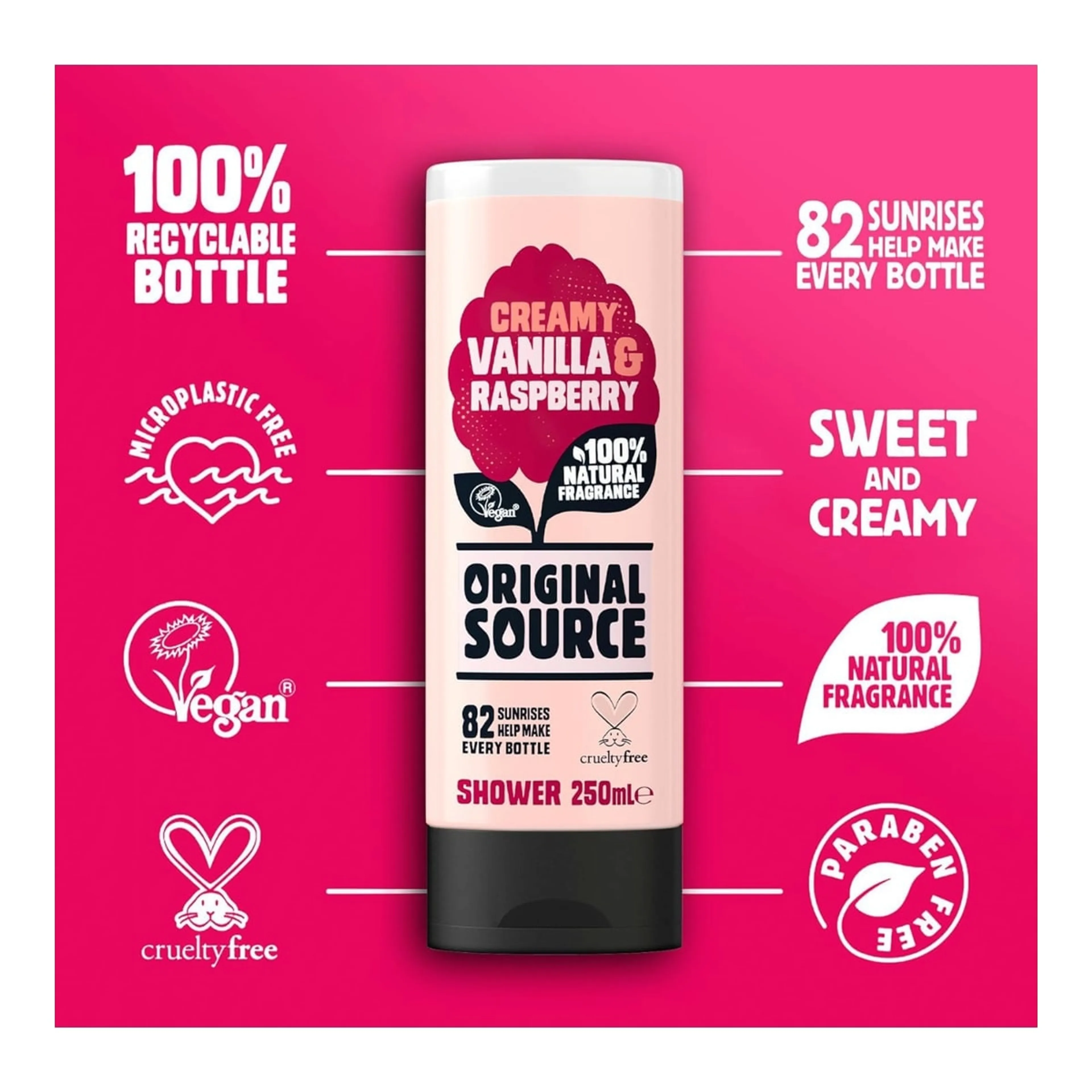 Αφρόλουτρο Original Source Creamy Vanilla & Raspberry Shower Gel