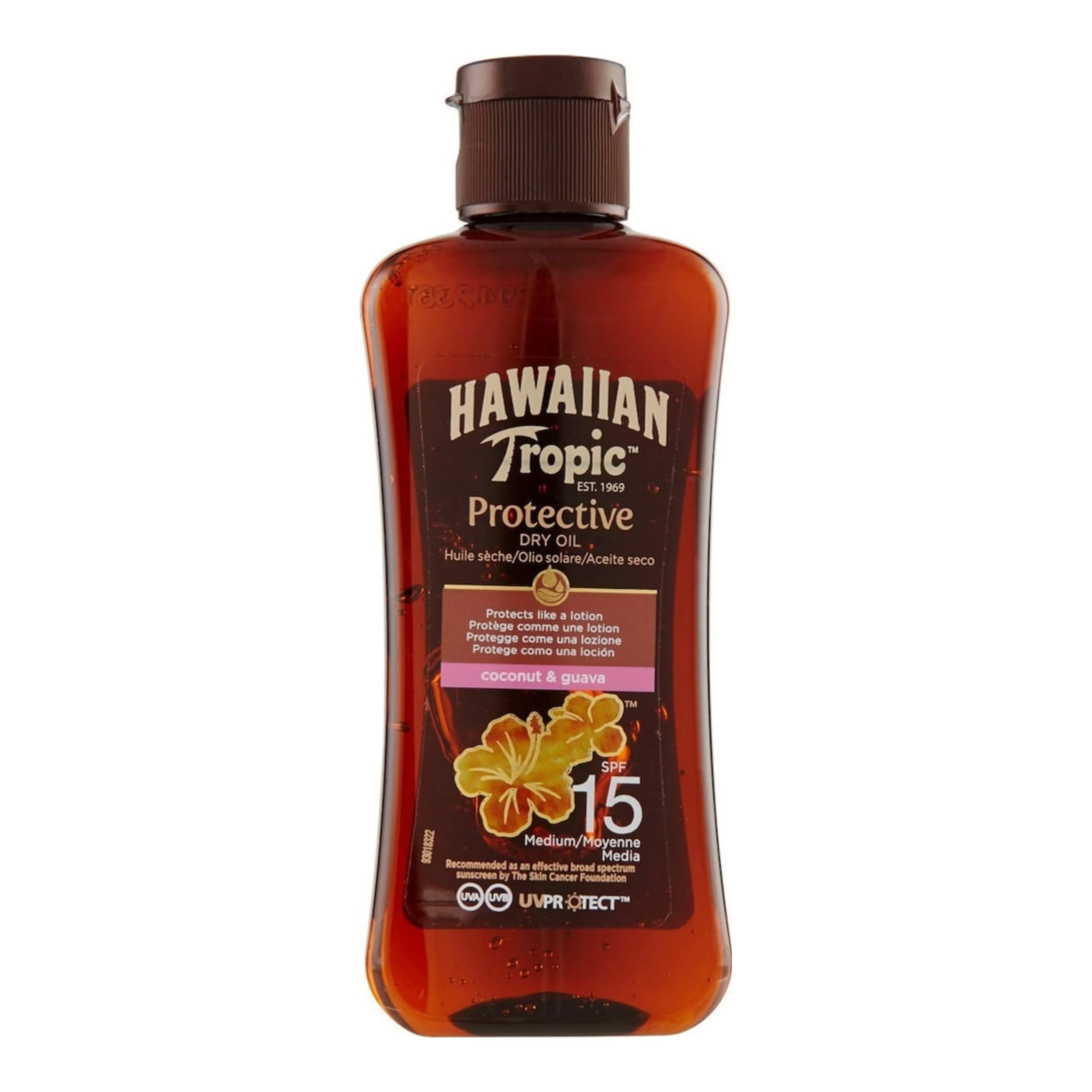 Hawaiian Tropic Protective Dry Spray Oil Αντηλιακό Λάδι για το Σώμα SPF15 σε Spray