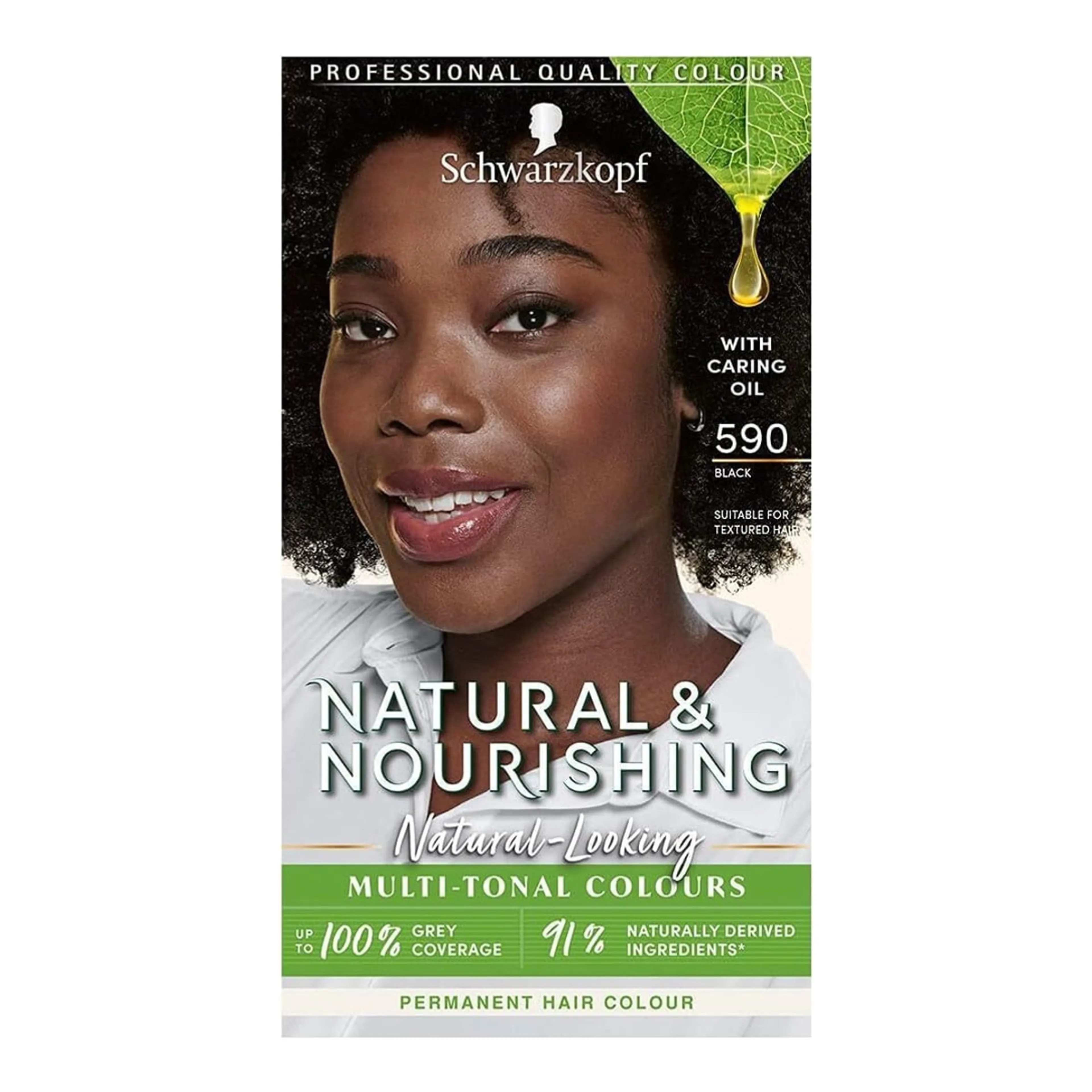 Βαφή Μαλλιών Schwarzkopf Natural & Nourishing 590 Black