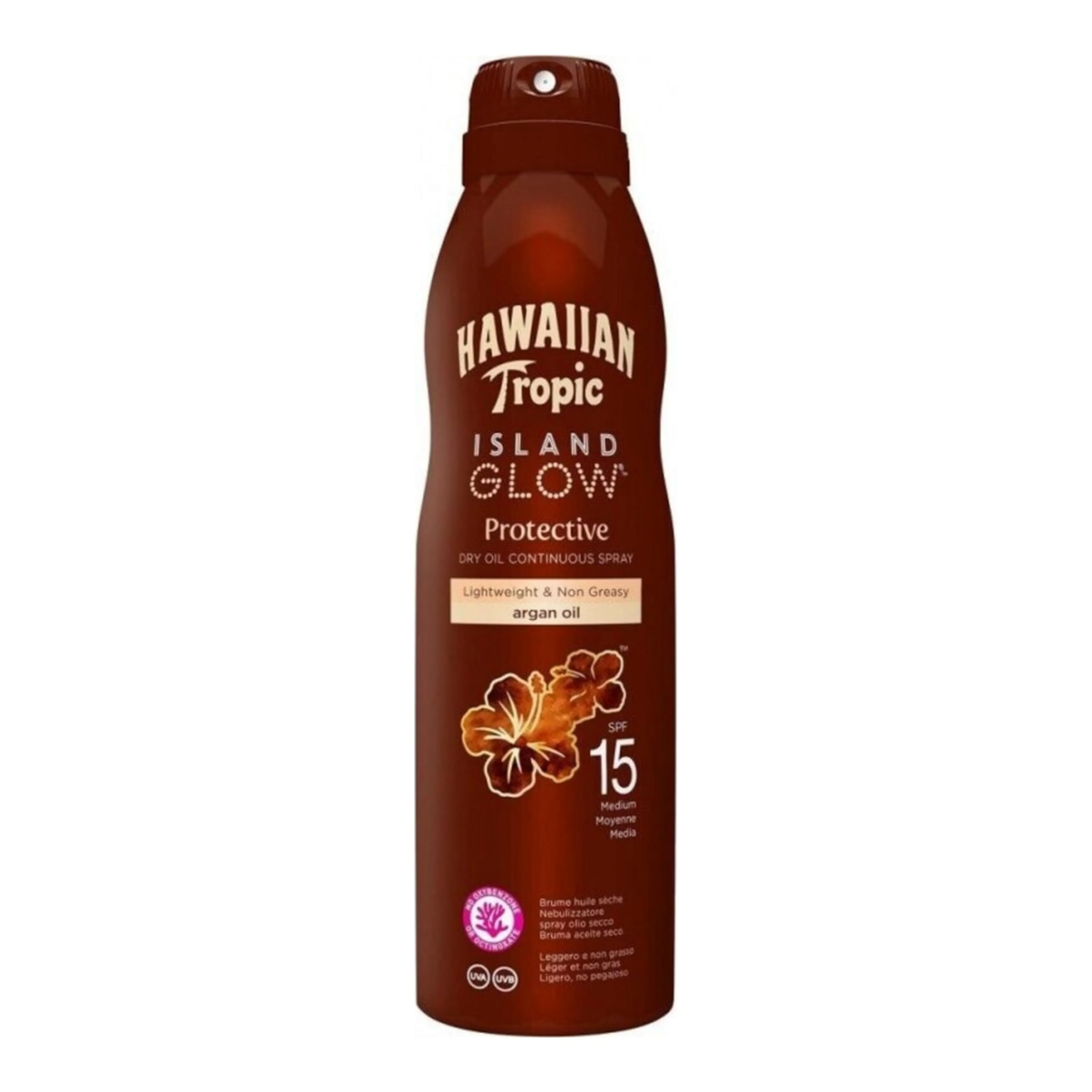 Hawaiian Tropic Island Glow Protective Αντηλιακό Λάδι SPF15