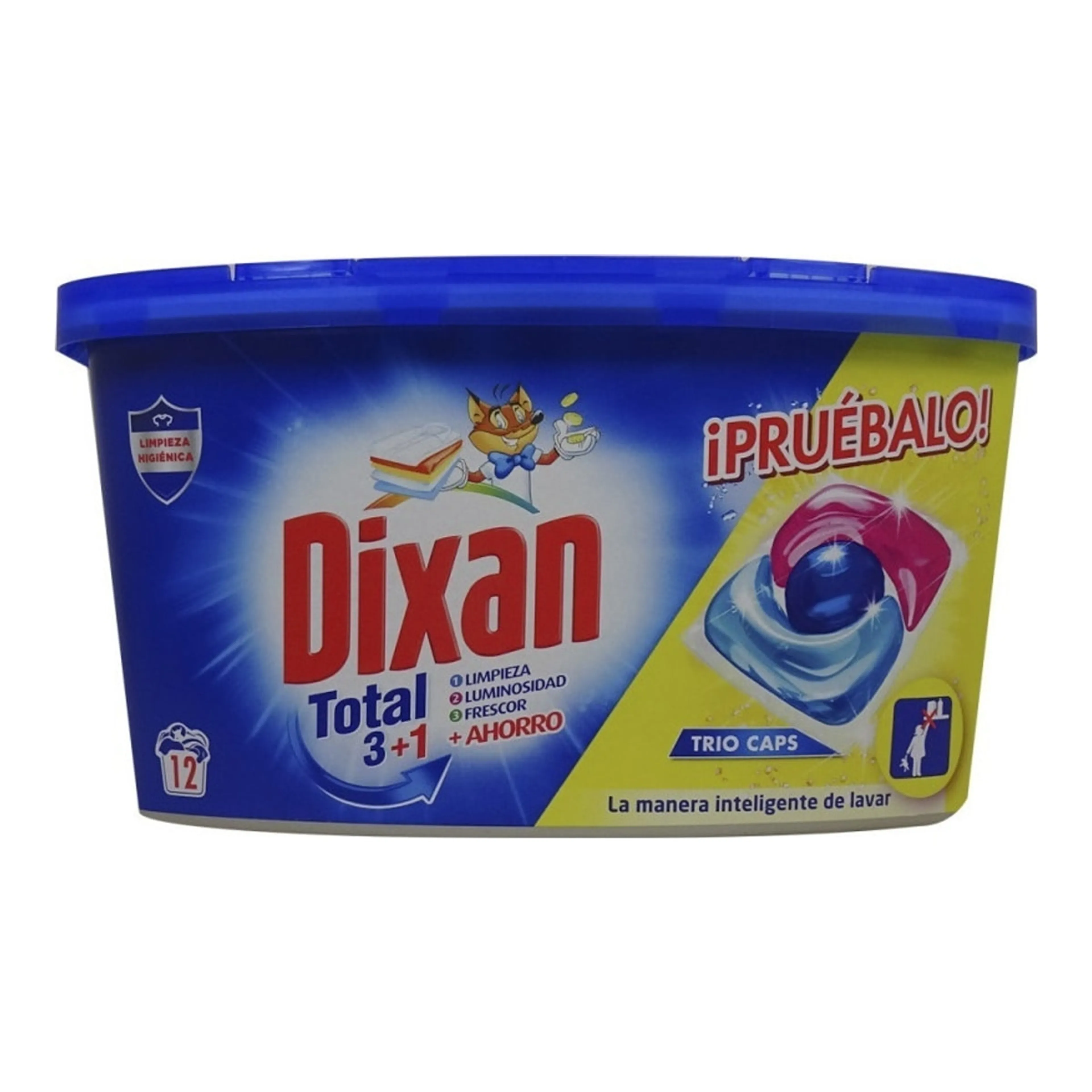 Απορρυπαντικό Ρούχων Dixan Total 3+1 (12 Κάψουλες)