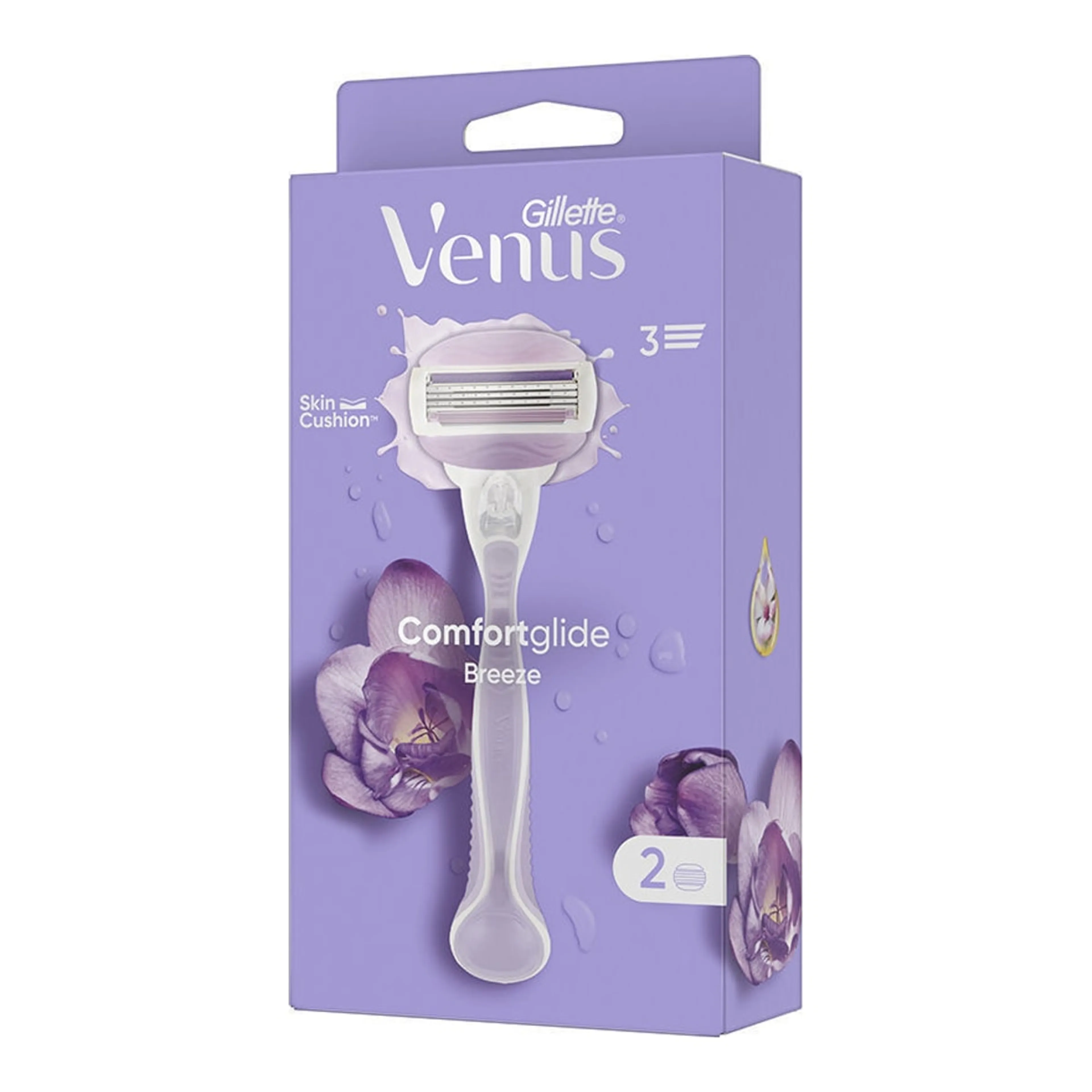 Ξυραφάκια Venus Breeze Ξυραφάκι Σώματος με Ανταλλακτικές Κεφαλές 3 Λεπίδων για Ευαίσθητες Επιδερμίδες