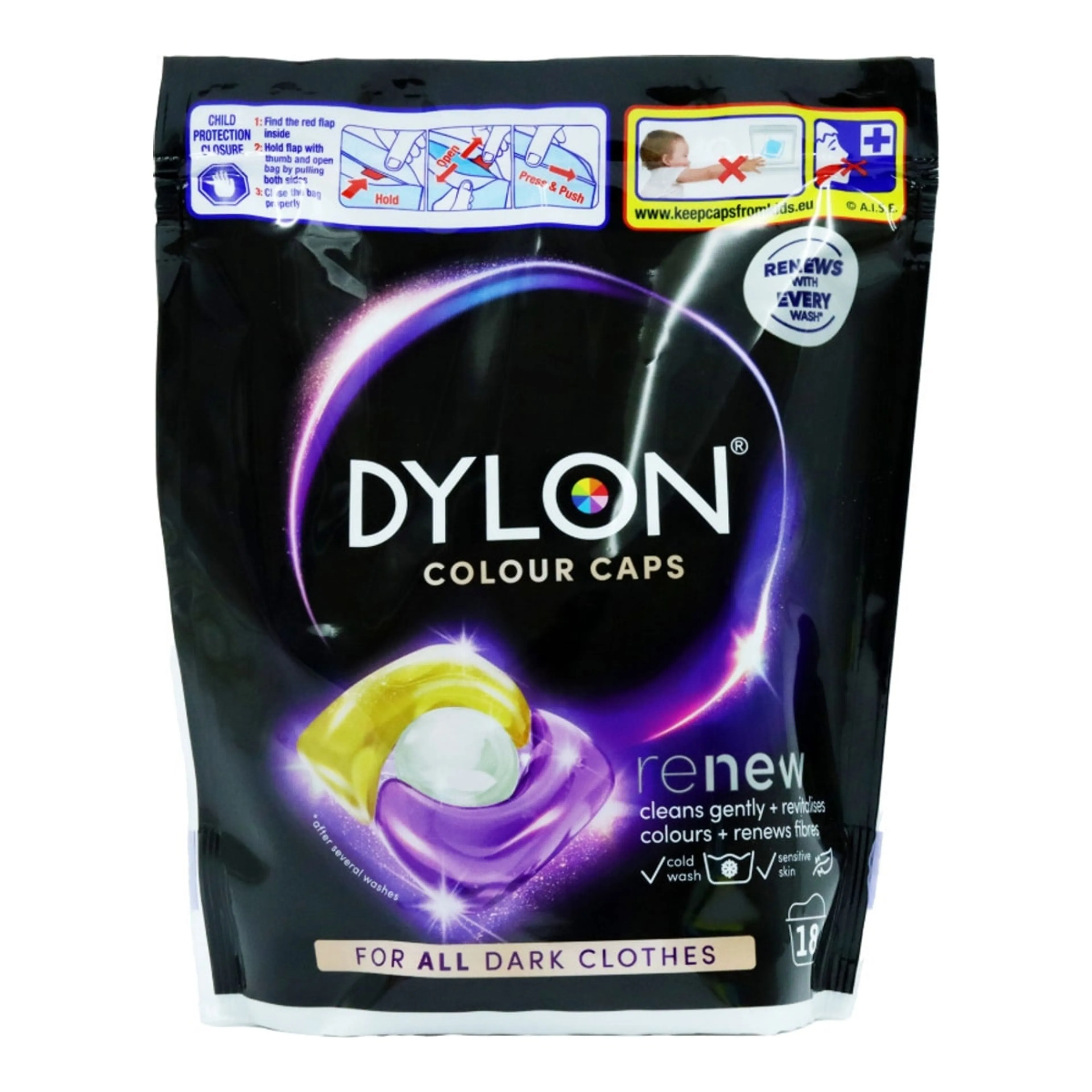 Απορρυπαντικό Ρούχων Dylon (18 Κάψουλες)
