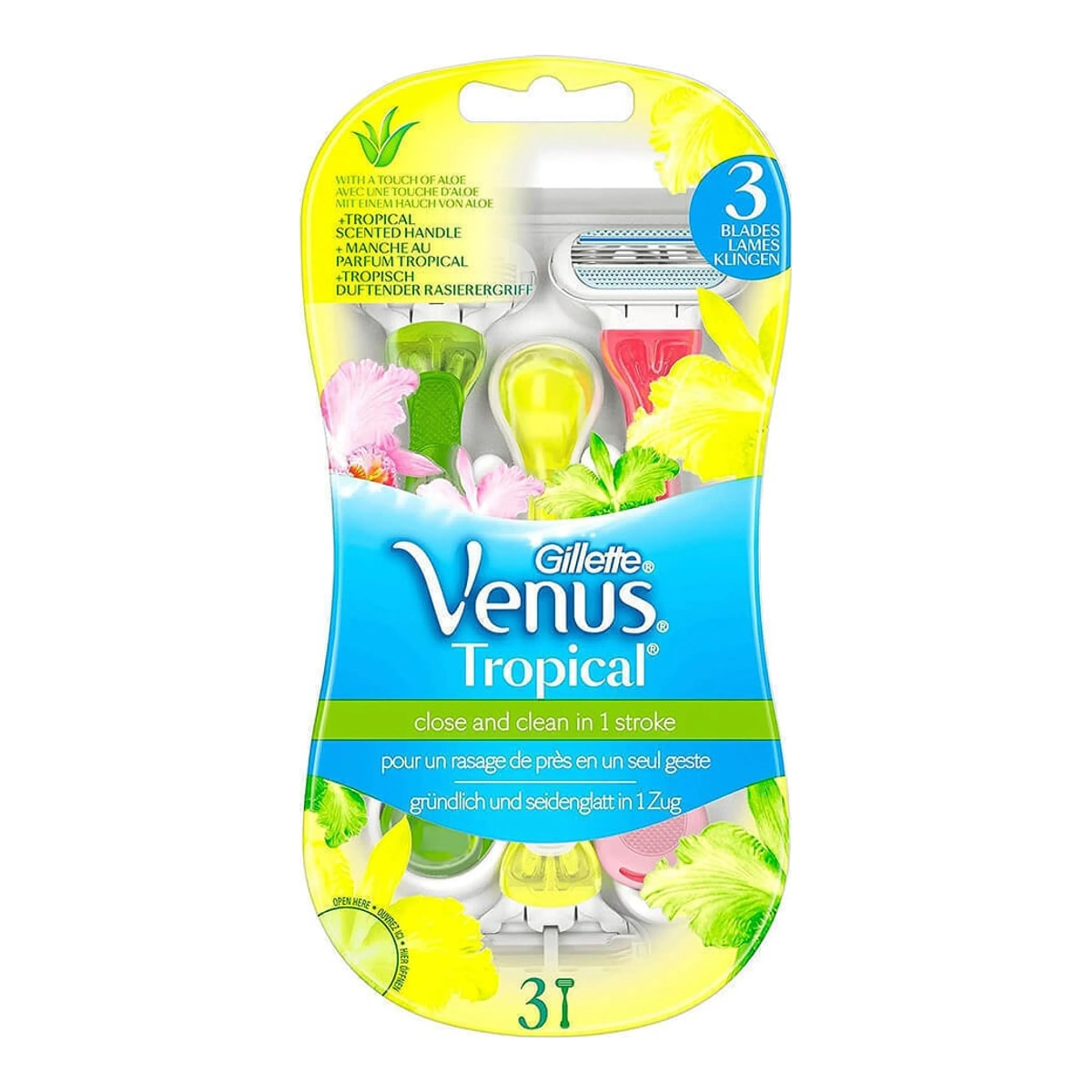 Ξυραφάκια Venus Ξυραφάκι Σώματος με Ανταλλακτικές Κεφαλές 3 Λεπίδων Tropical