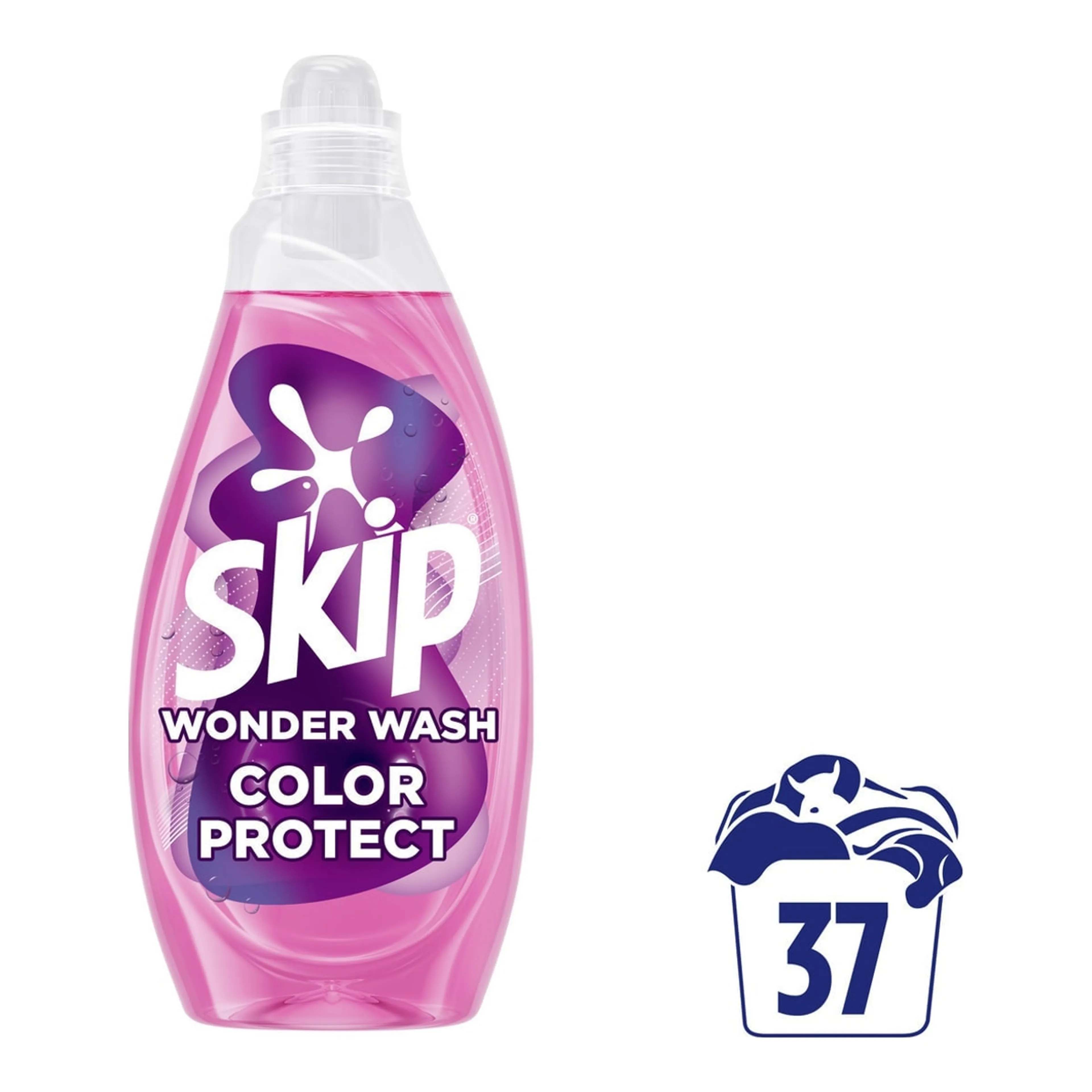 Απορρυπαντικό Ρούχων Skip Wonder Wash Color Protect Υγρό για Χρωματιστά (37 Μεζούρες)