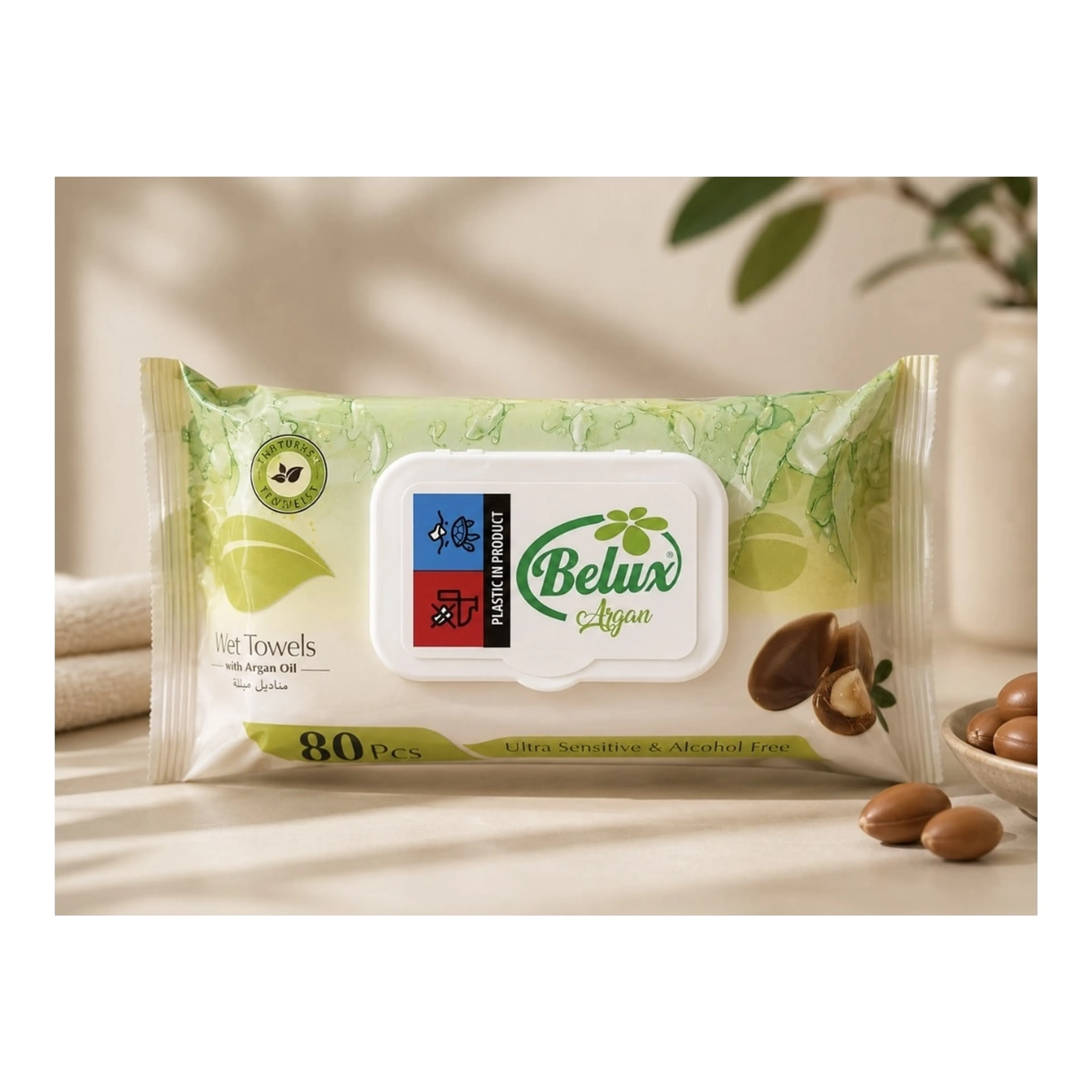 Χαρτομάντηλα Belux Argan Oil Υγρά Μαντηλάκια