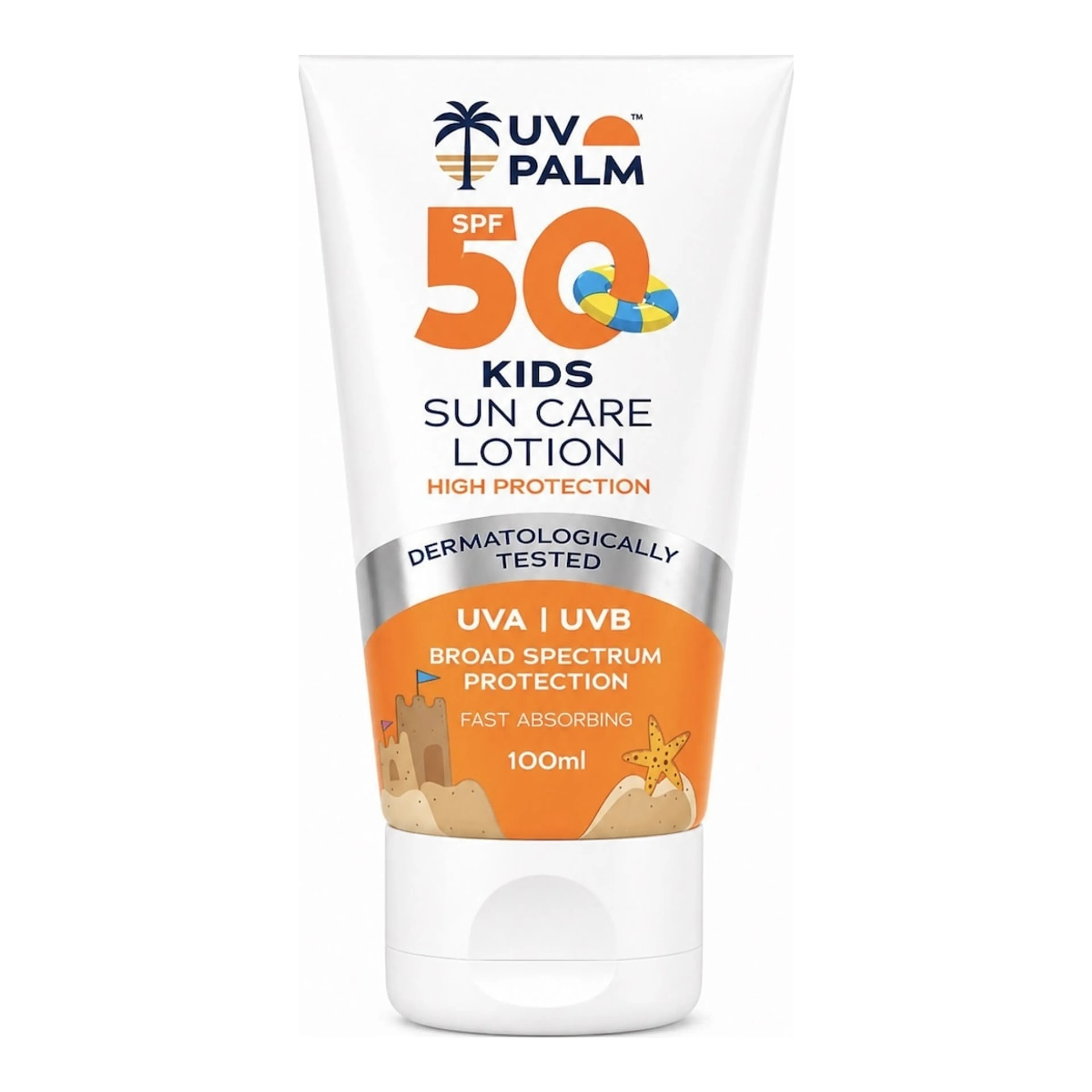 UV Palm SPF50 Αδιάβροχο Παιδικό Αντηλιακό Γαλάκτωμα για Πρόσωπο & Σώμα