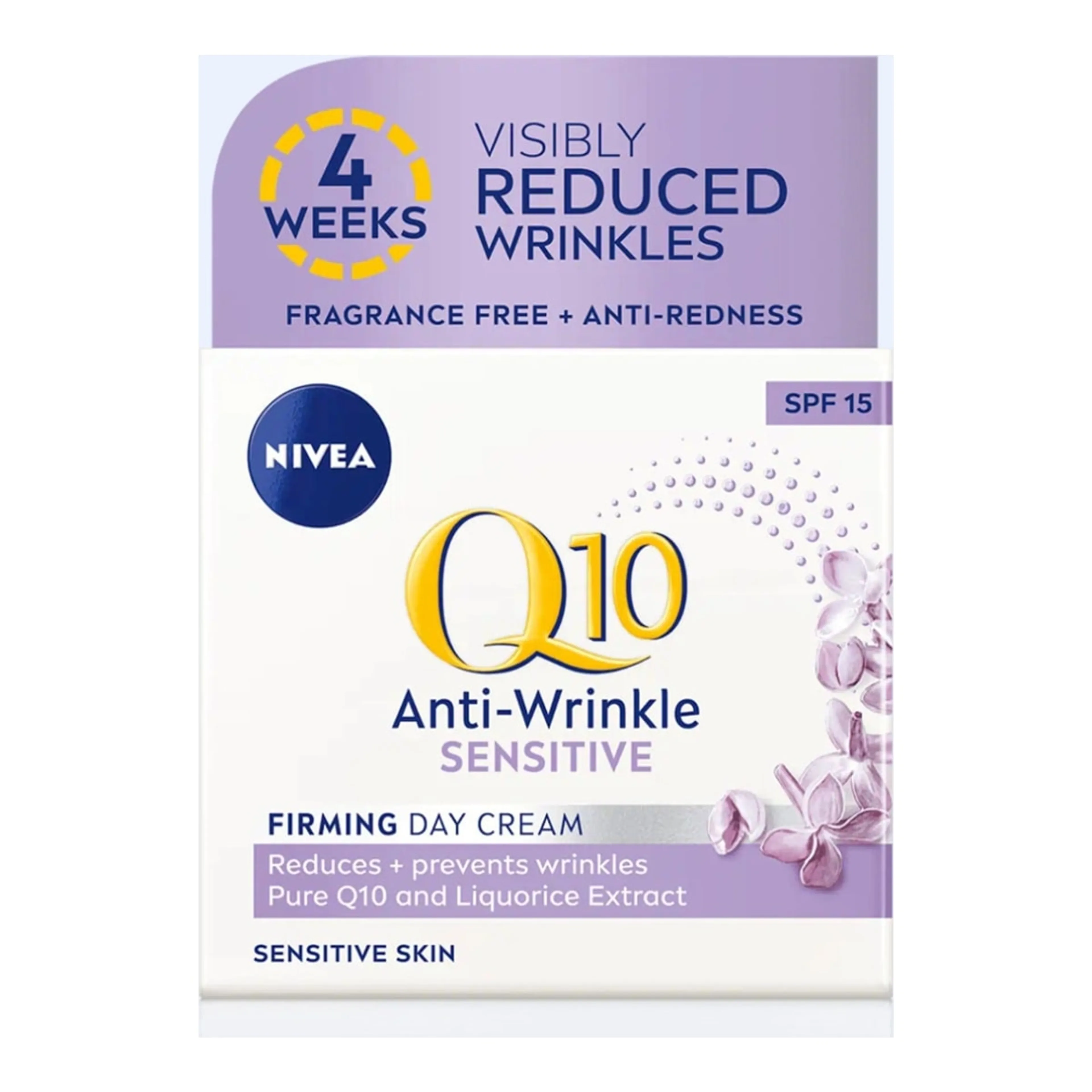 Κρέμα Προσώπου Nivea Q10 Anti-Wrinkle Sensitive Αντιγηραντική & Συσφικτική Ημέρας με SPF15 με Coenzyme Q10