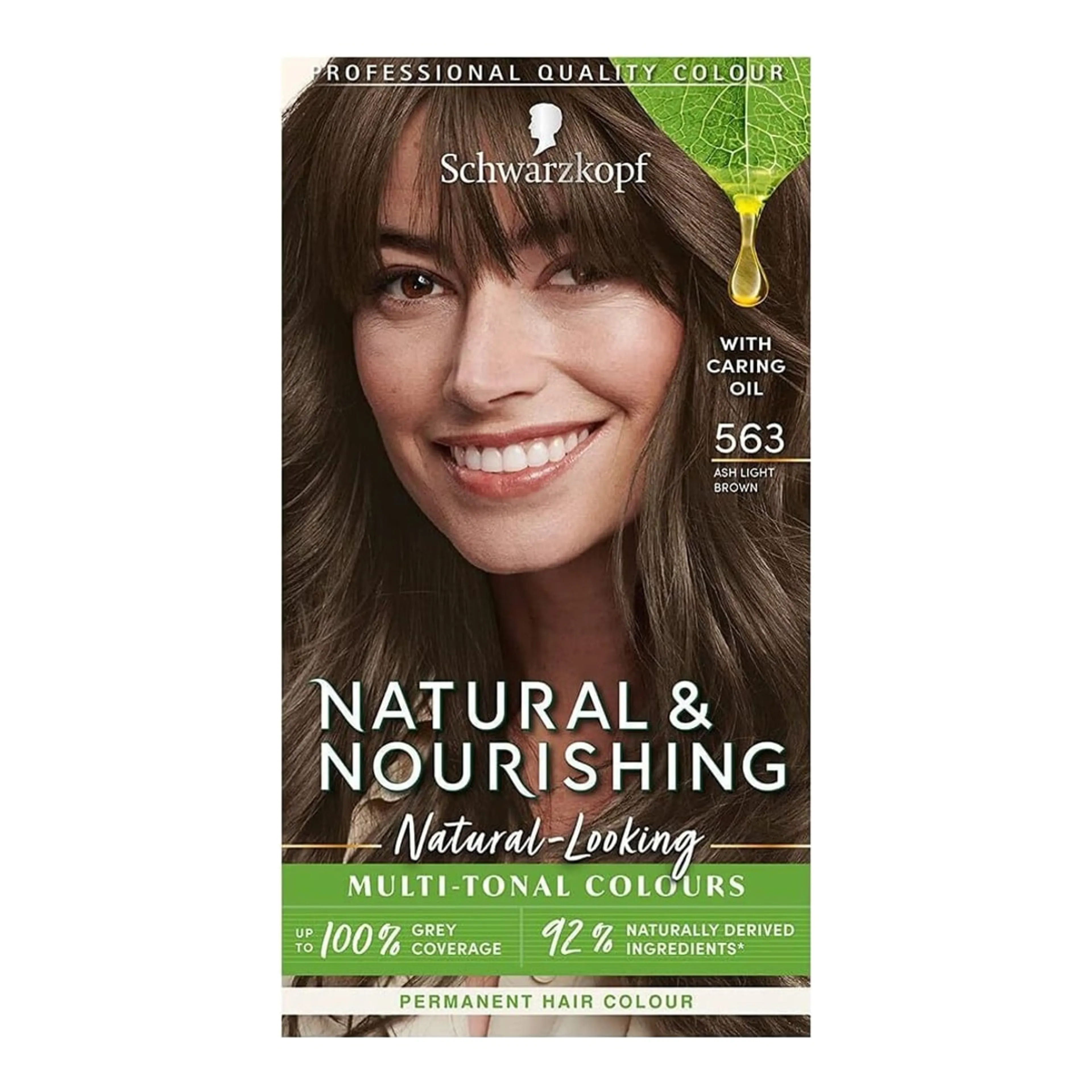 Βαφή Μαλλιών Schwarzkopf Natural & Nourishing 563 Ash Light Brown