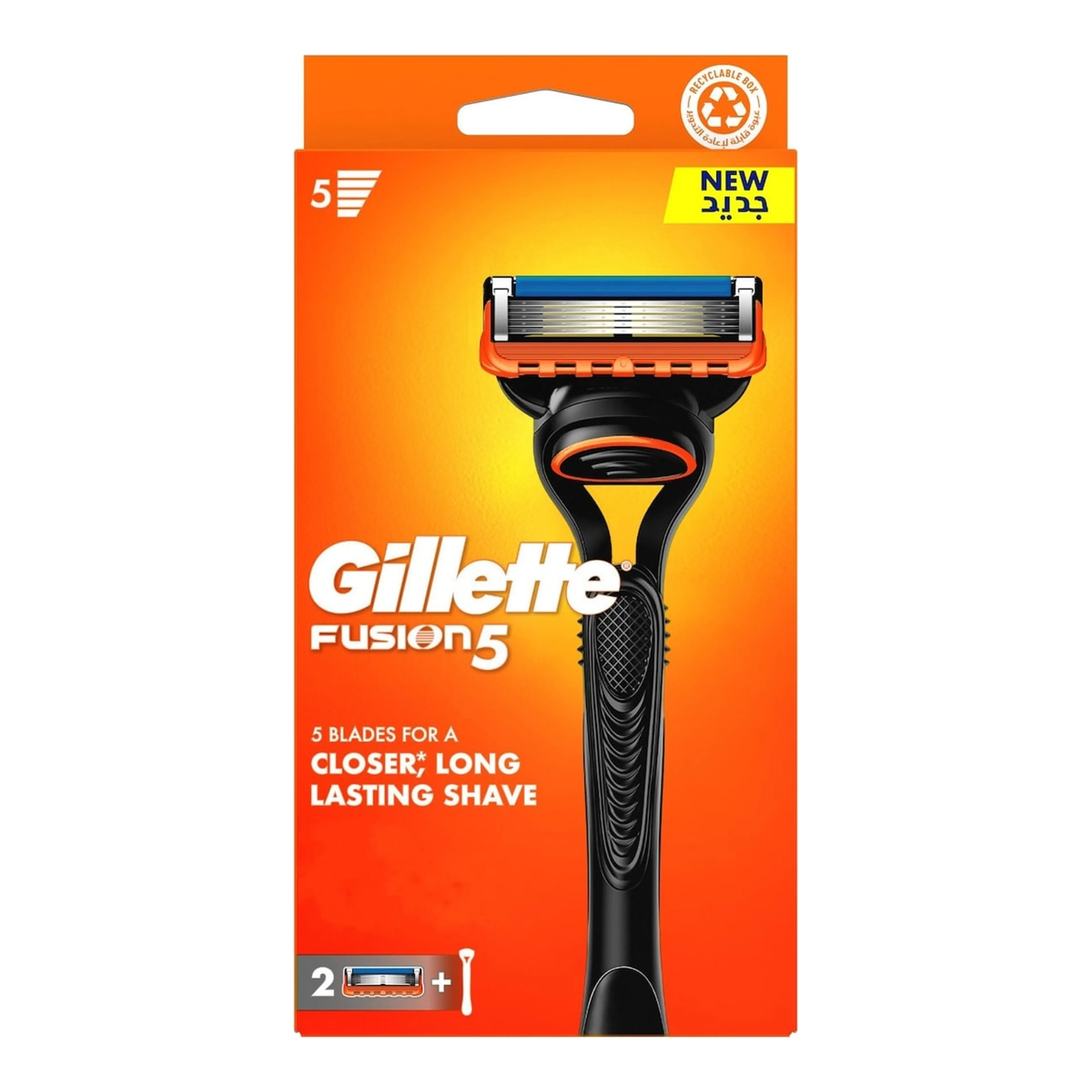 Ξυραφάκια Gillette Fusion5 Ξυραφάκι με Ανταλλακτικές Κεφαλές 5 Λεπίδων & Λιπαντική Ταινία για Ευαίσθητες Επιδερμίδες
